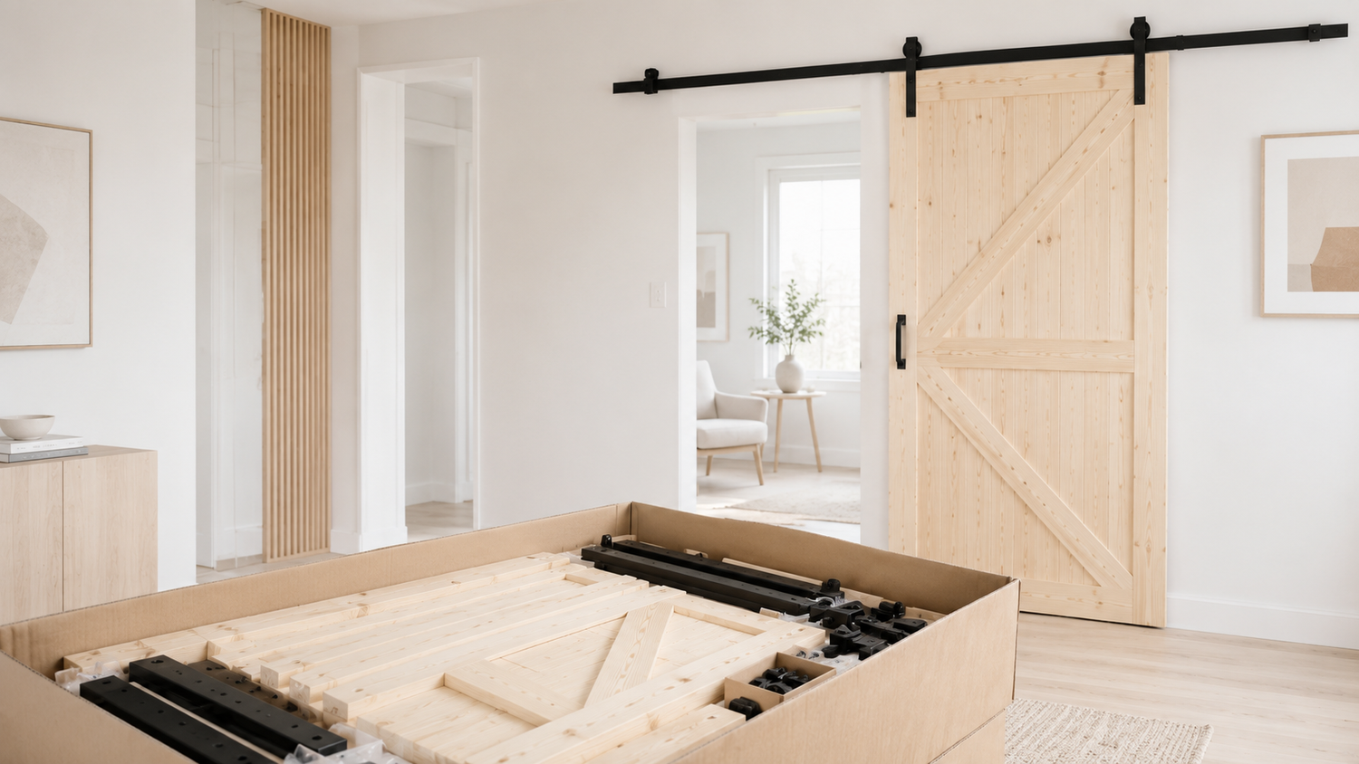 Why Homacer Ship Barn Doors Unassembled