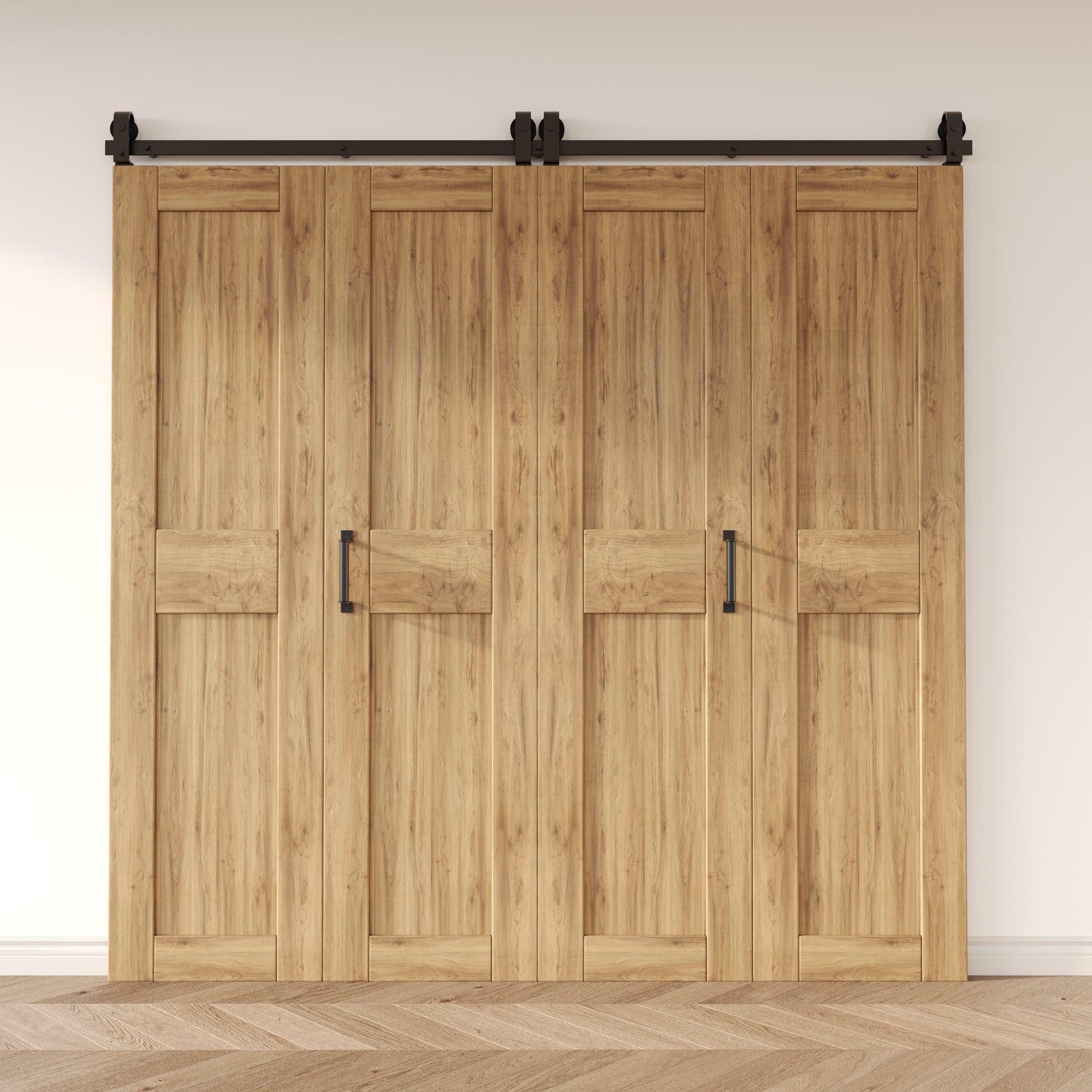 bifold closet doors with barn door hardware