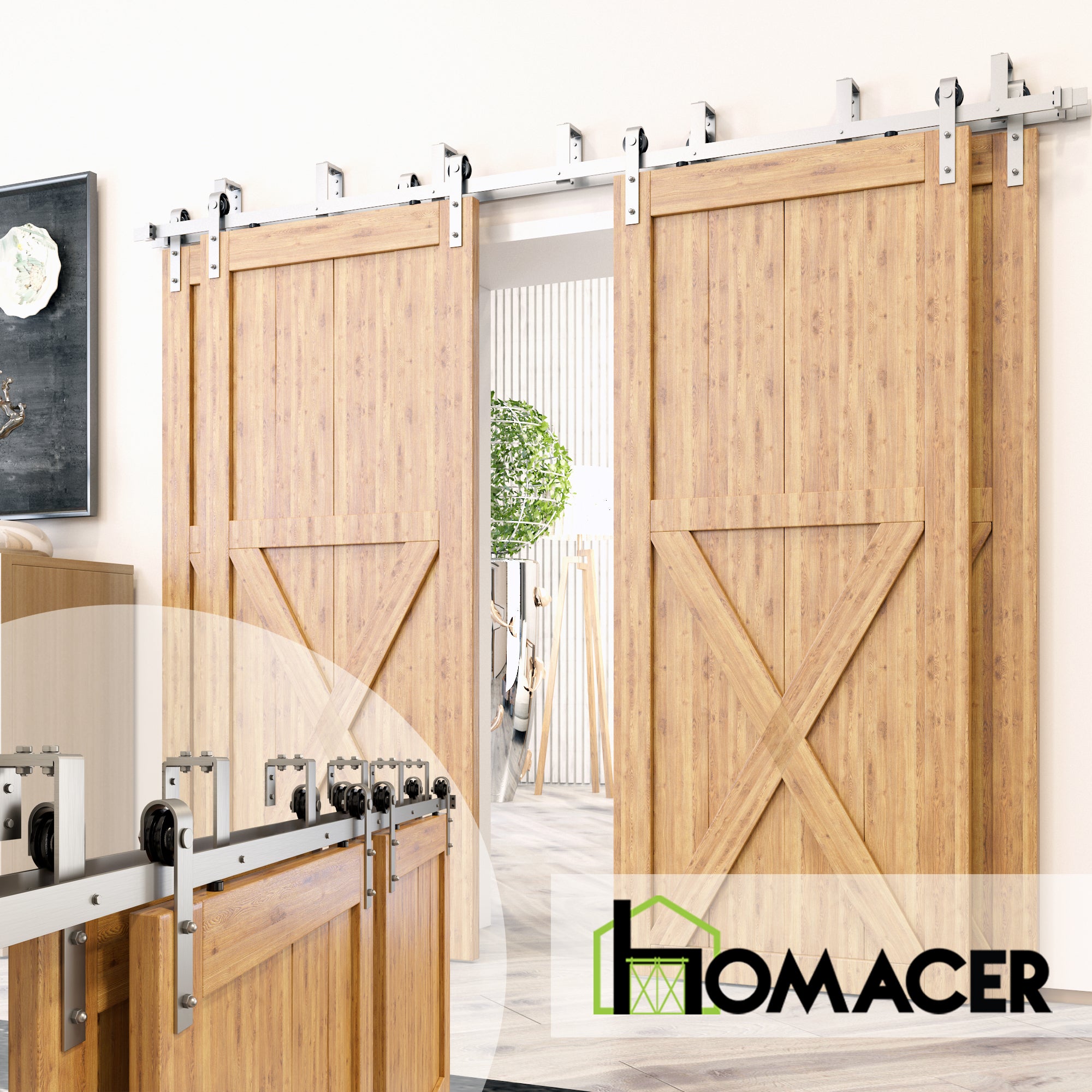 double track classic sliding door kit