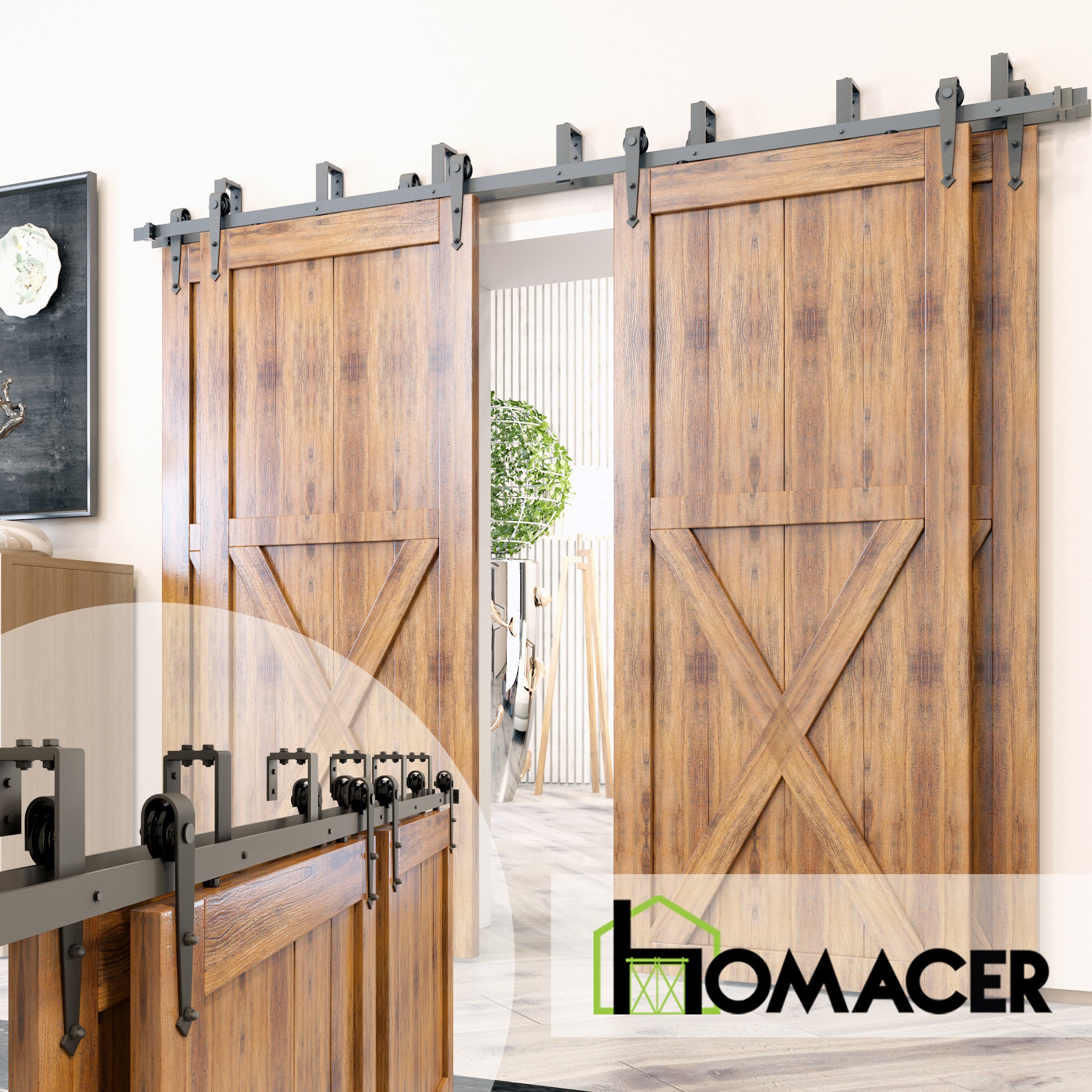 simple install arrow barn door kit