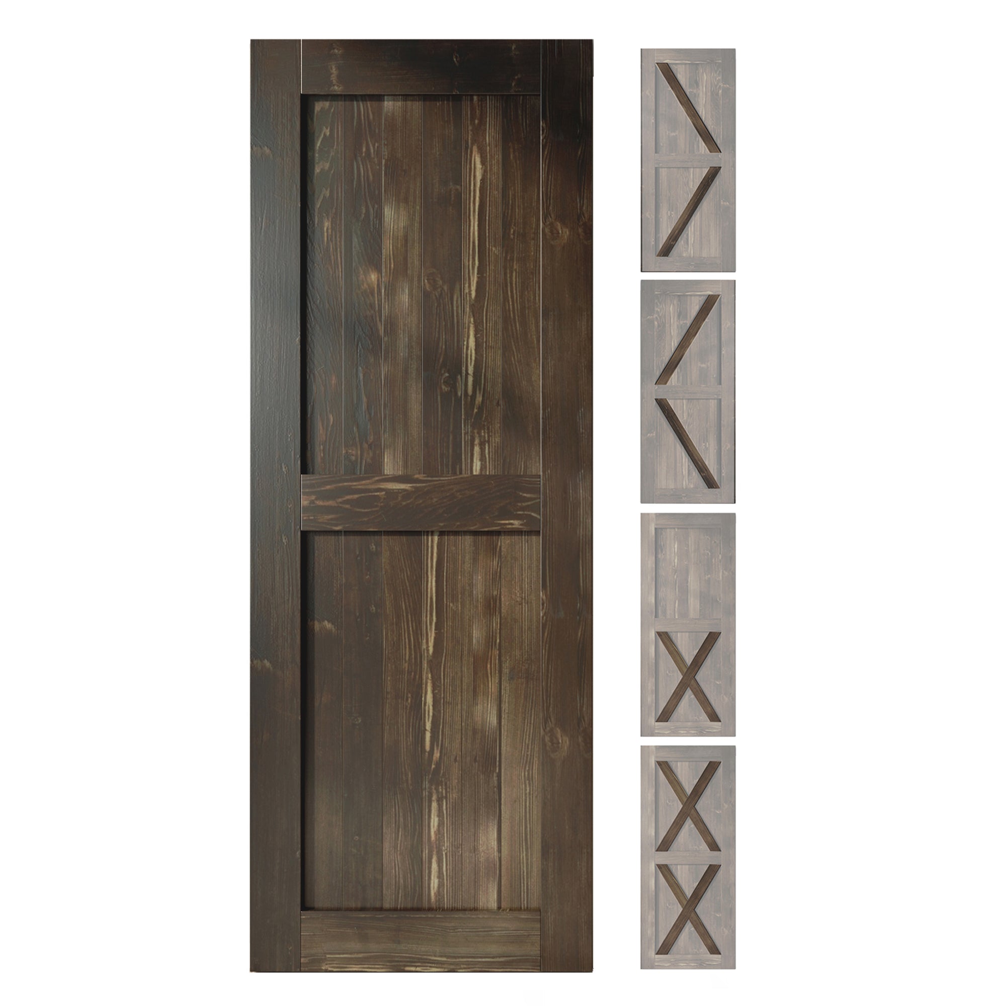 homacer ebony 5-in-1 interior barn doors