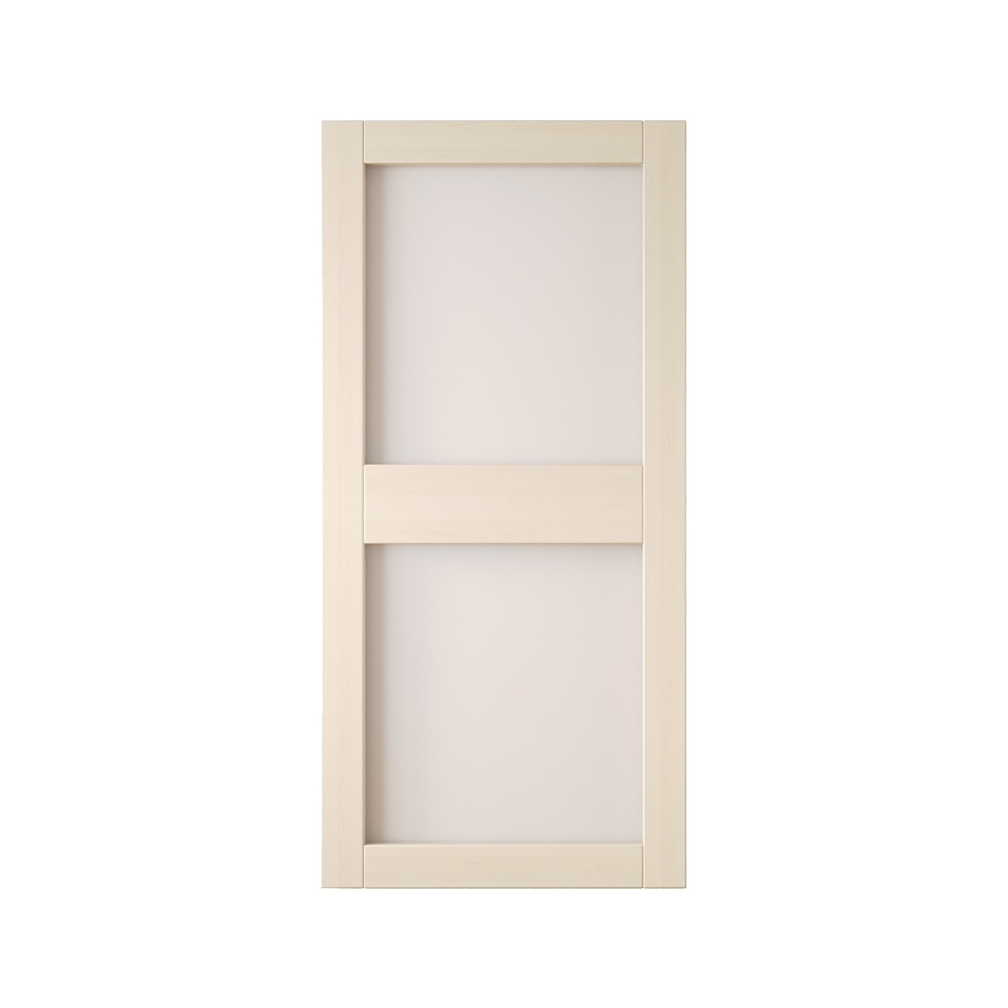 2 lite glass barn door design with white frame