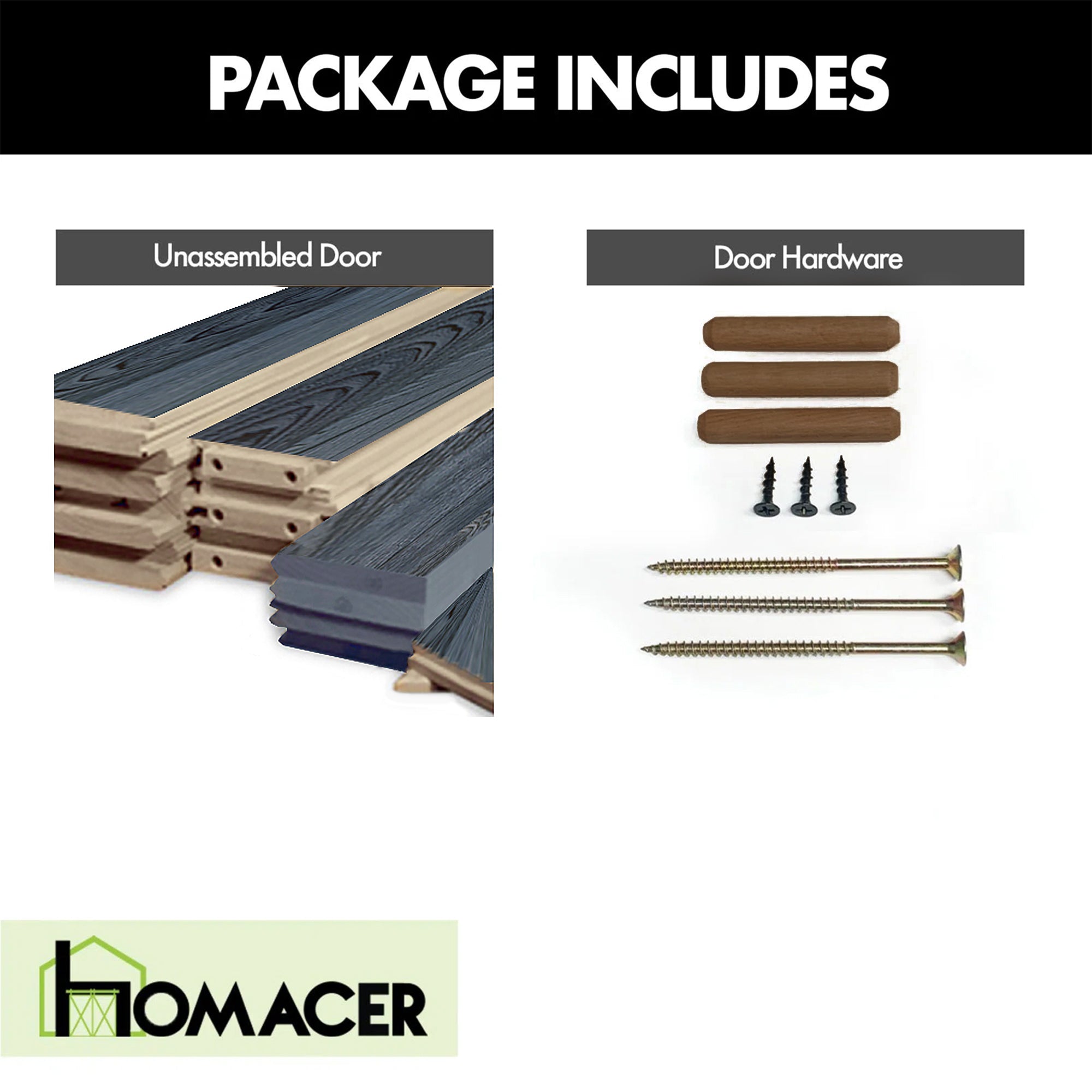 homacer customs barn door package