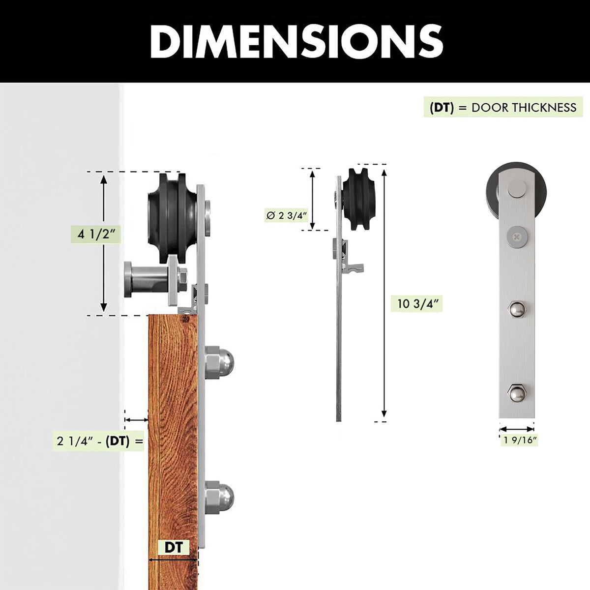 Homacer Brushed Nickel Straight Design Roller Set