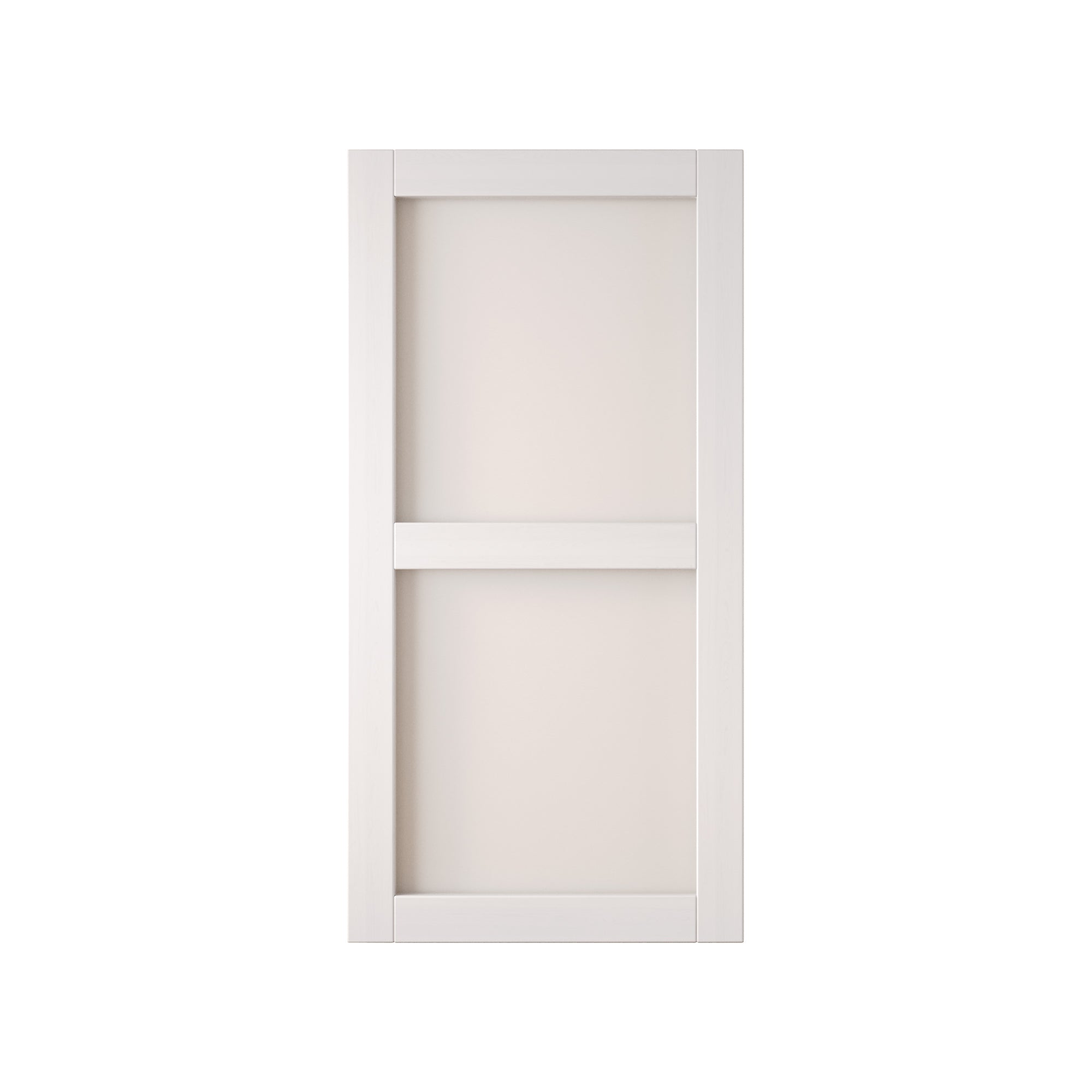 80" Height White 2-Lite Frosted Glass Unassembled & Finished Pine Wood Barn Door (Interior Use Only)