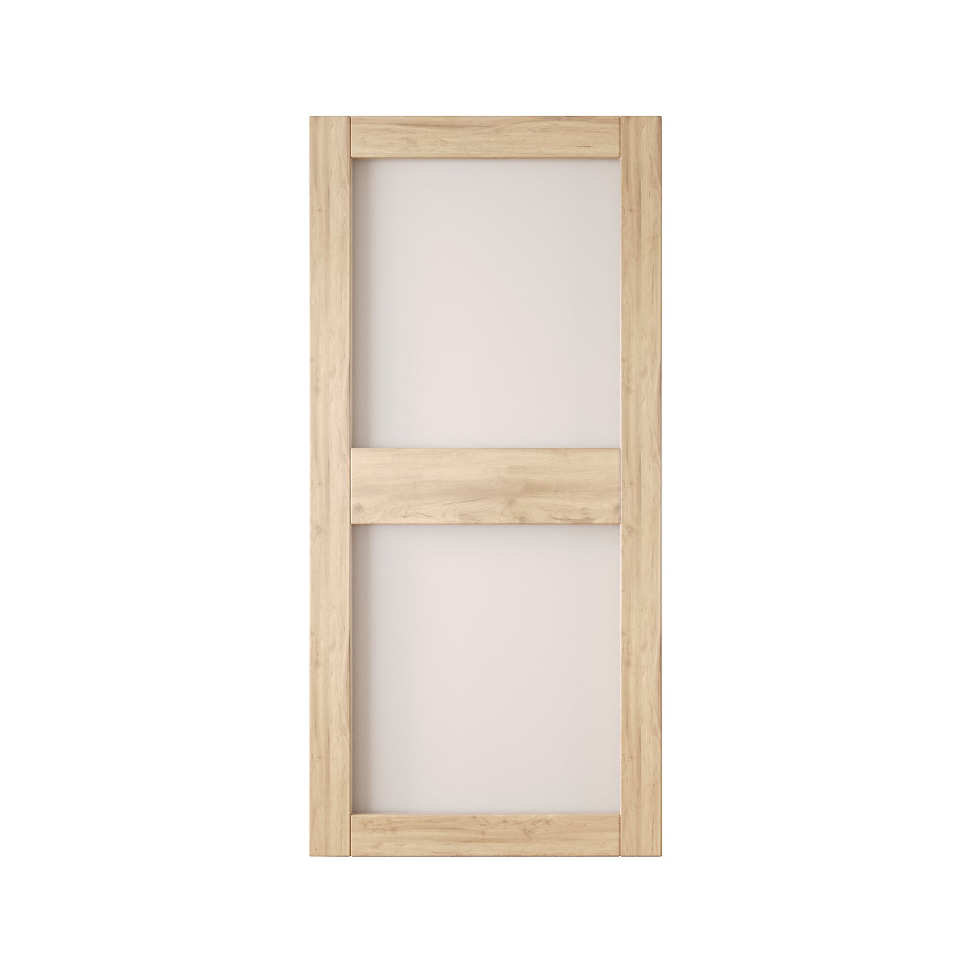 84" Height 2-Lite Frosted Glass Unassembled & Unfinished Pine Wood Barn Door (Interior Use Only)