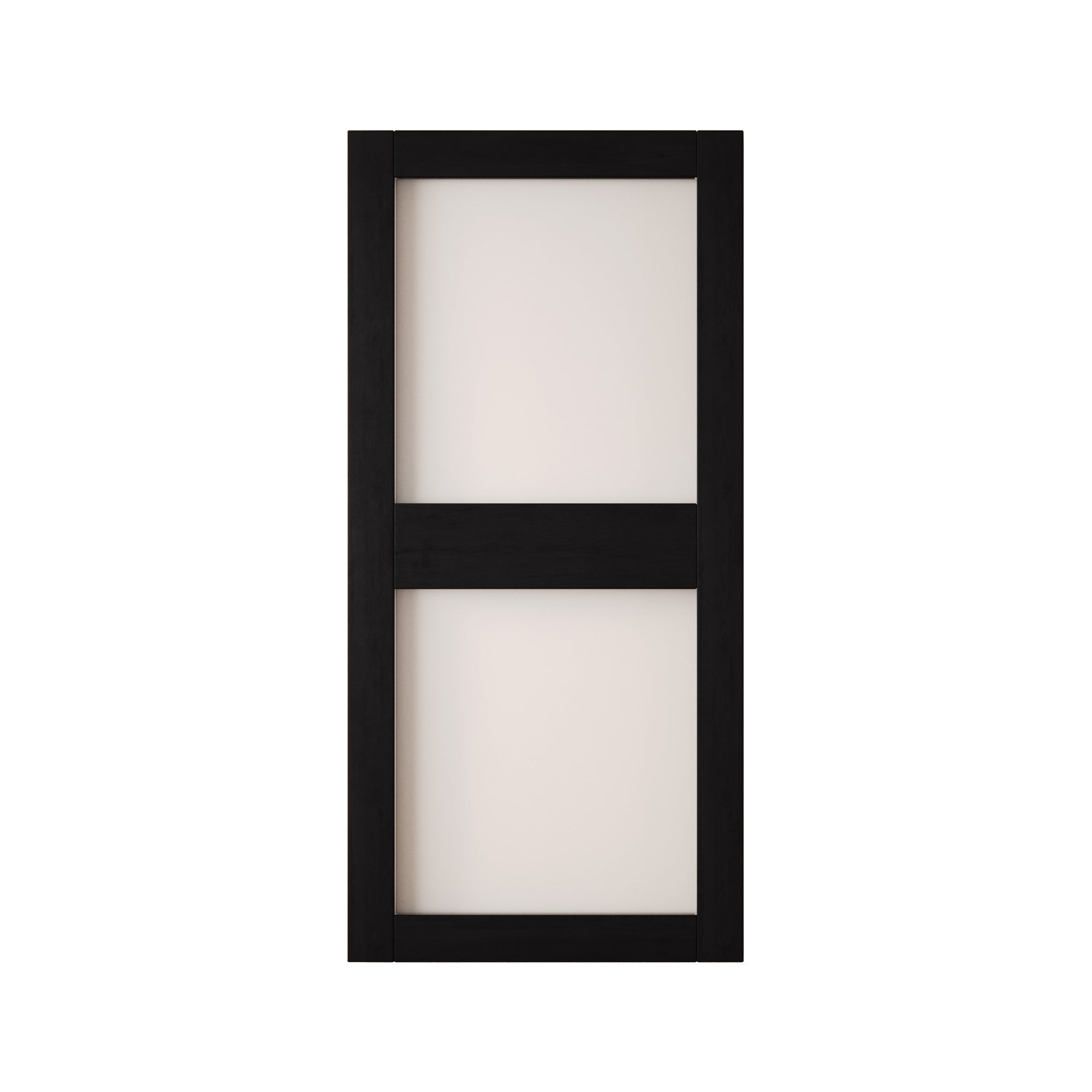 84" Height Black 2-Lite Frosted Glass Unassembled & Finished Pine Wood Barn Door (Interior Use Only)
