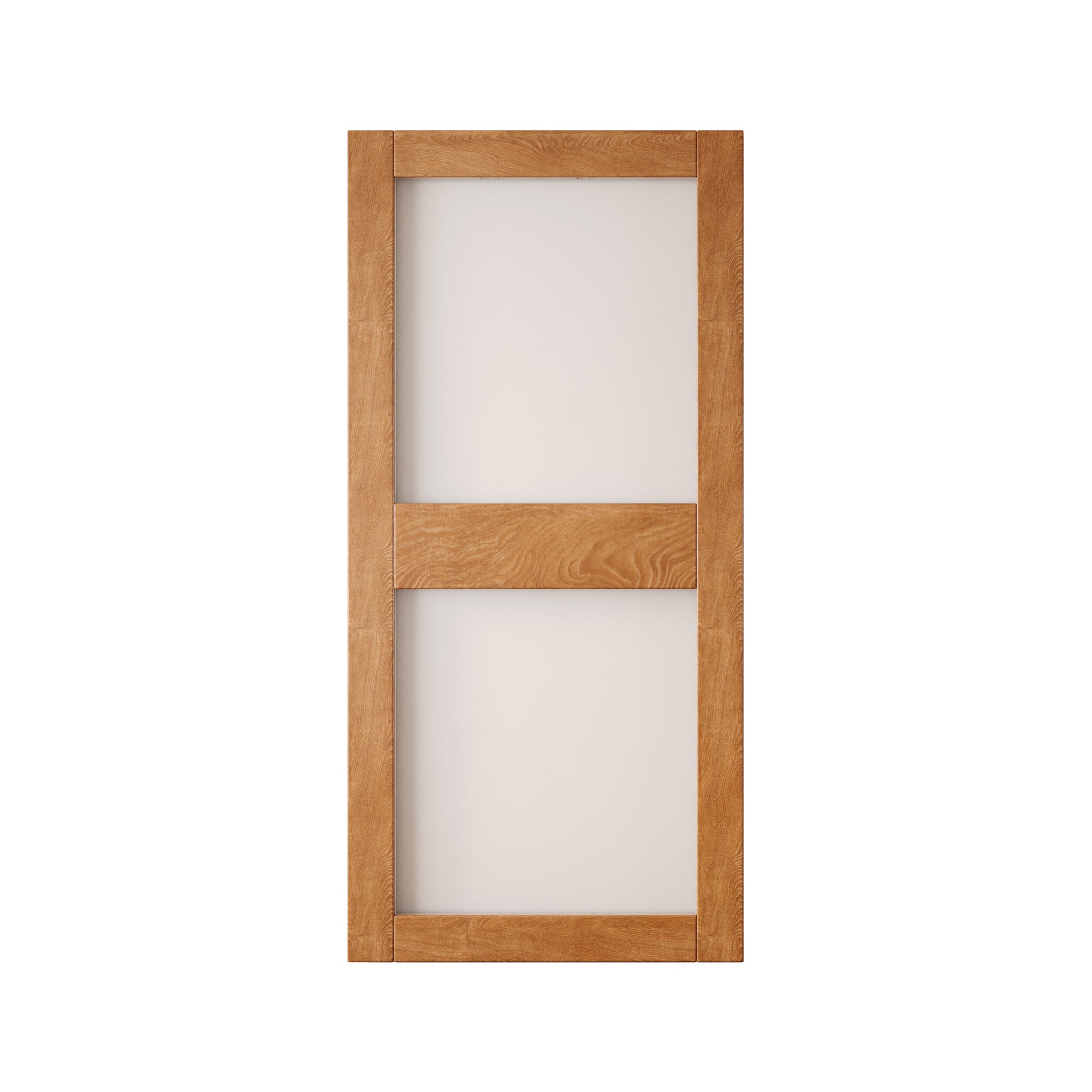 84" Height Early American 2-Lite Frosted Glass Unassembled & Finished Pine Wood Barn Door (Interior Use Only)