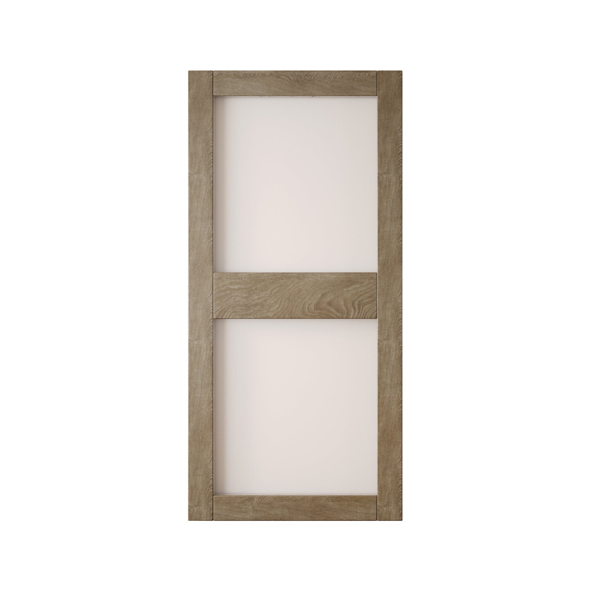 84" Height Classic Gray 2-Lite Frosted Glass Unassembled & Finished Pine Wood Barn Door (Interior Use Only)