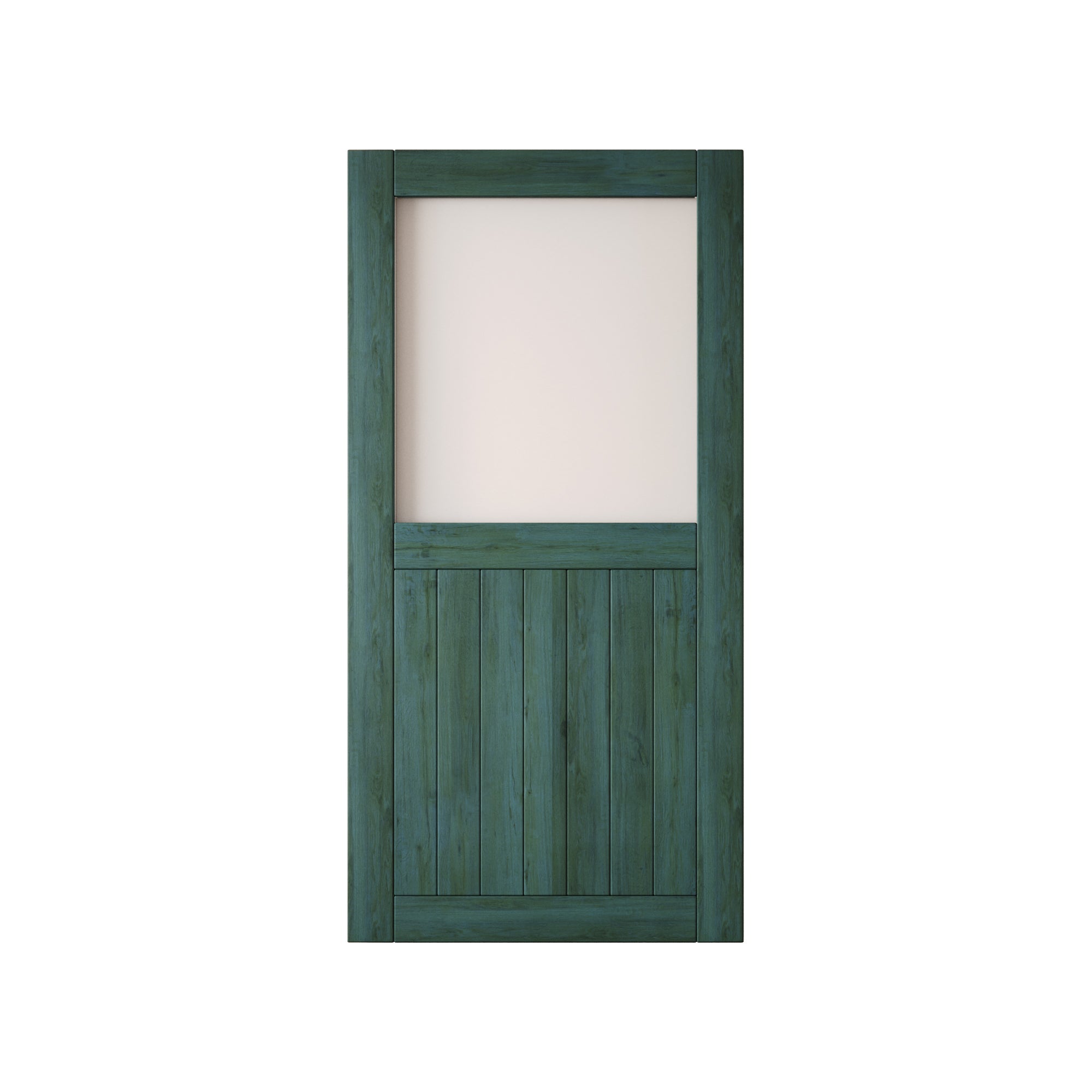 80" Height Royal Pine Half Lite Frosted Glass Unassembled & Finished Pine Wood Barn Door (Interior Use Only)