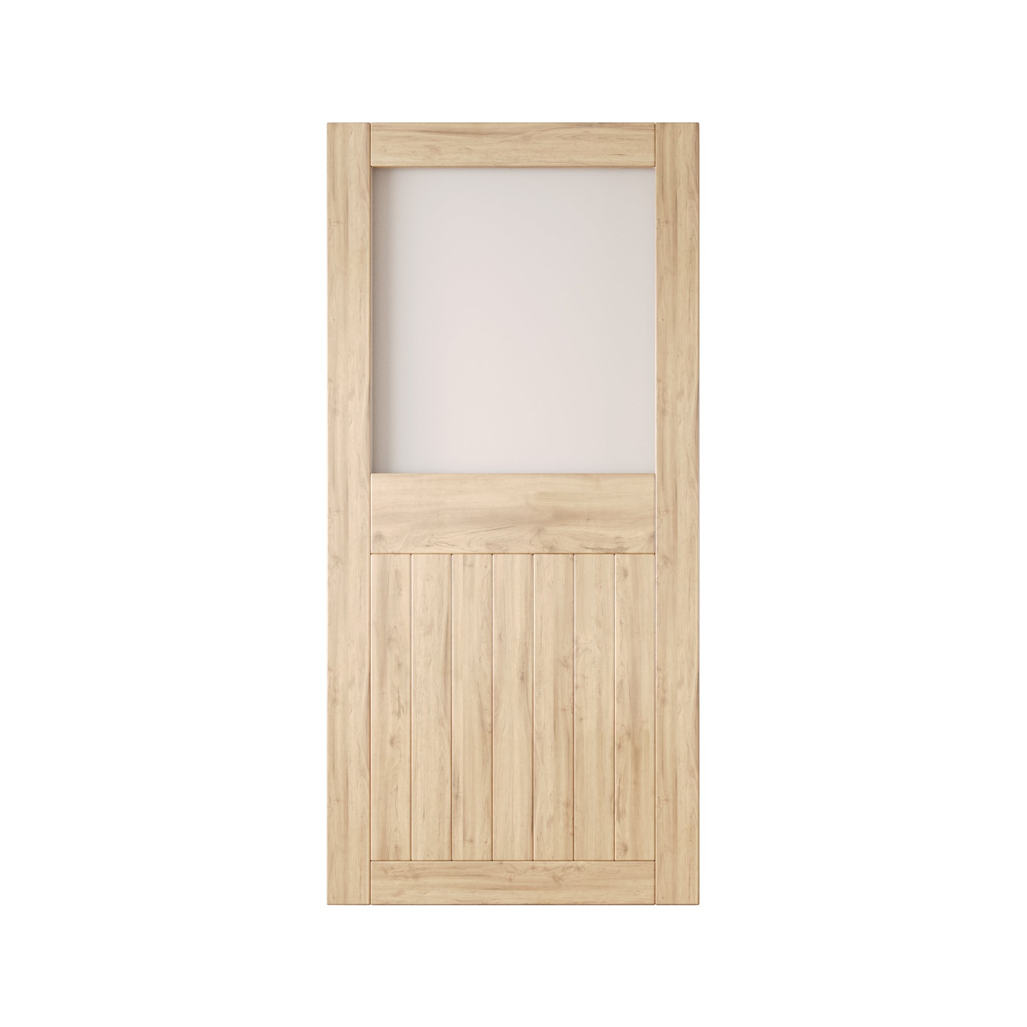 80 inch half lite glass sliding barn door