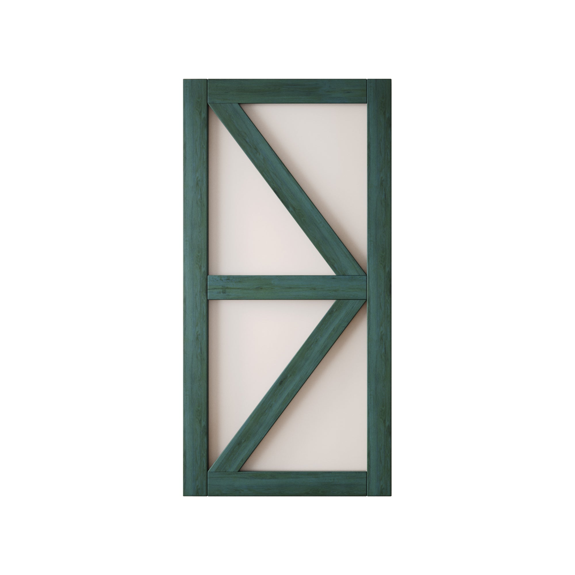 80" Height Royal Pine Frosted Glass Arrow Design Unassembled & Finished Pine Wood Barn Door (Interior Use Only)