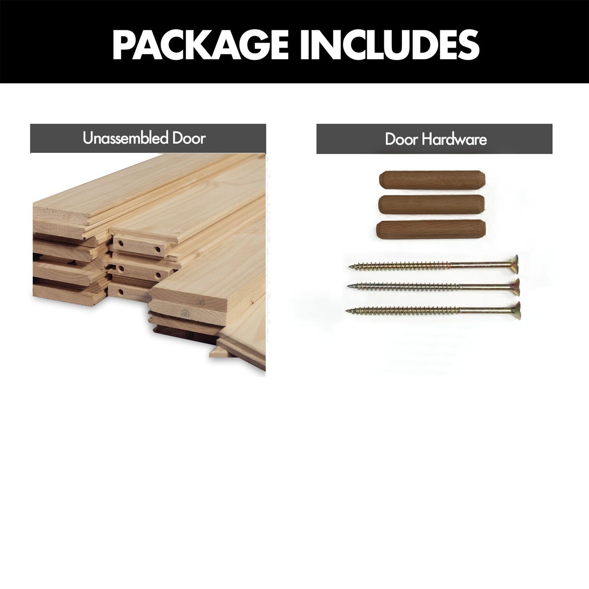 84" Height 4-Lite Frosted Glass Unassembled & Unfinished Pine Wood Barn Door (Interior Use Only)