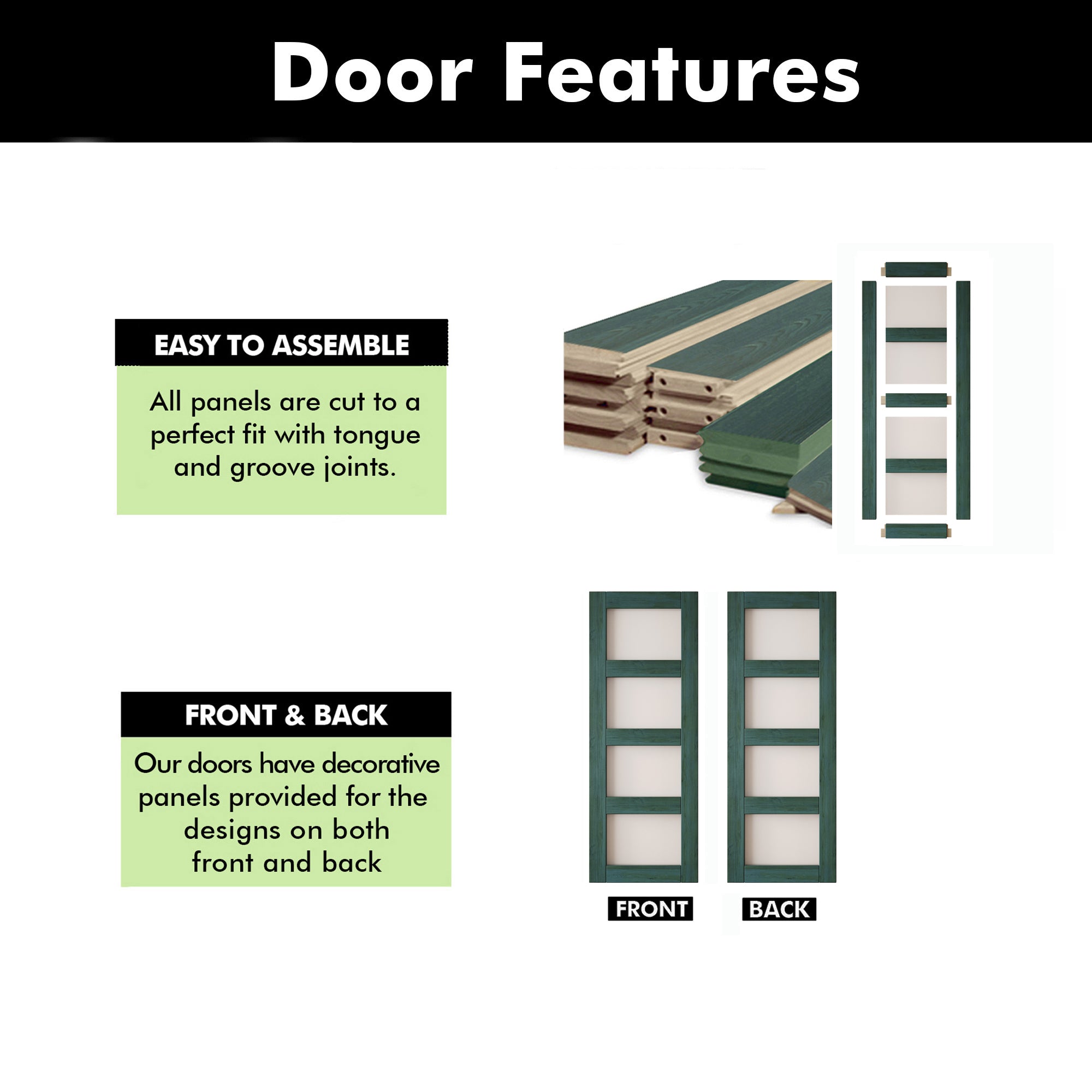 80" Height Royal Pine 4-Lite Frosted Glass Unassembled & Finished Pine Wood Barn Door (Interior Use Only)