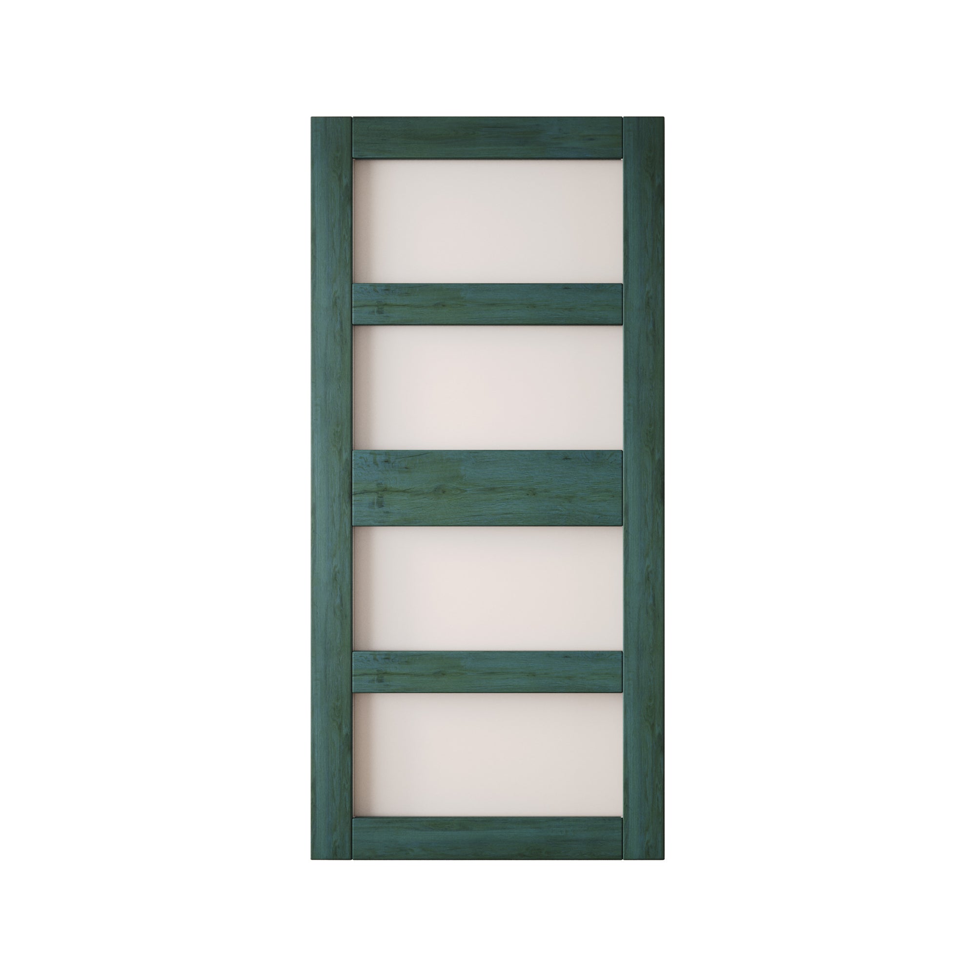 84" Height Royal Pine 4-Lite Frosted Glass Unassembled & Finished Pine Wood Barn Door (Interior Use Only)