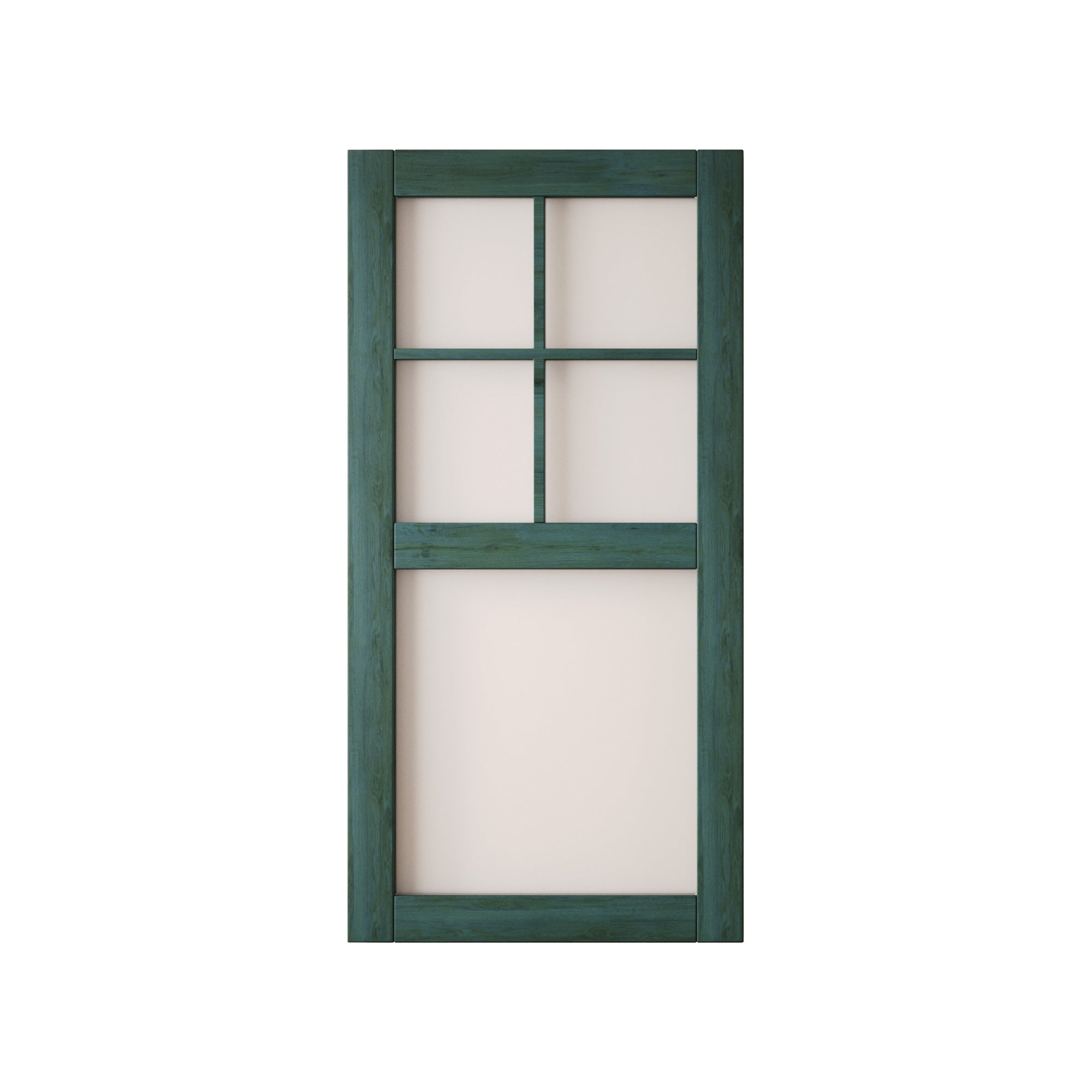 80" Height Royal Pine 5-Lite Frosted Glass Unassembled & Finished Pine Wood Barn Door (Interior Use Only)