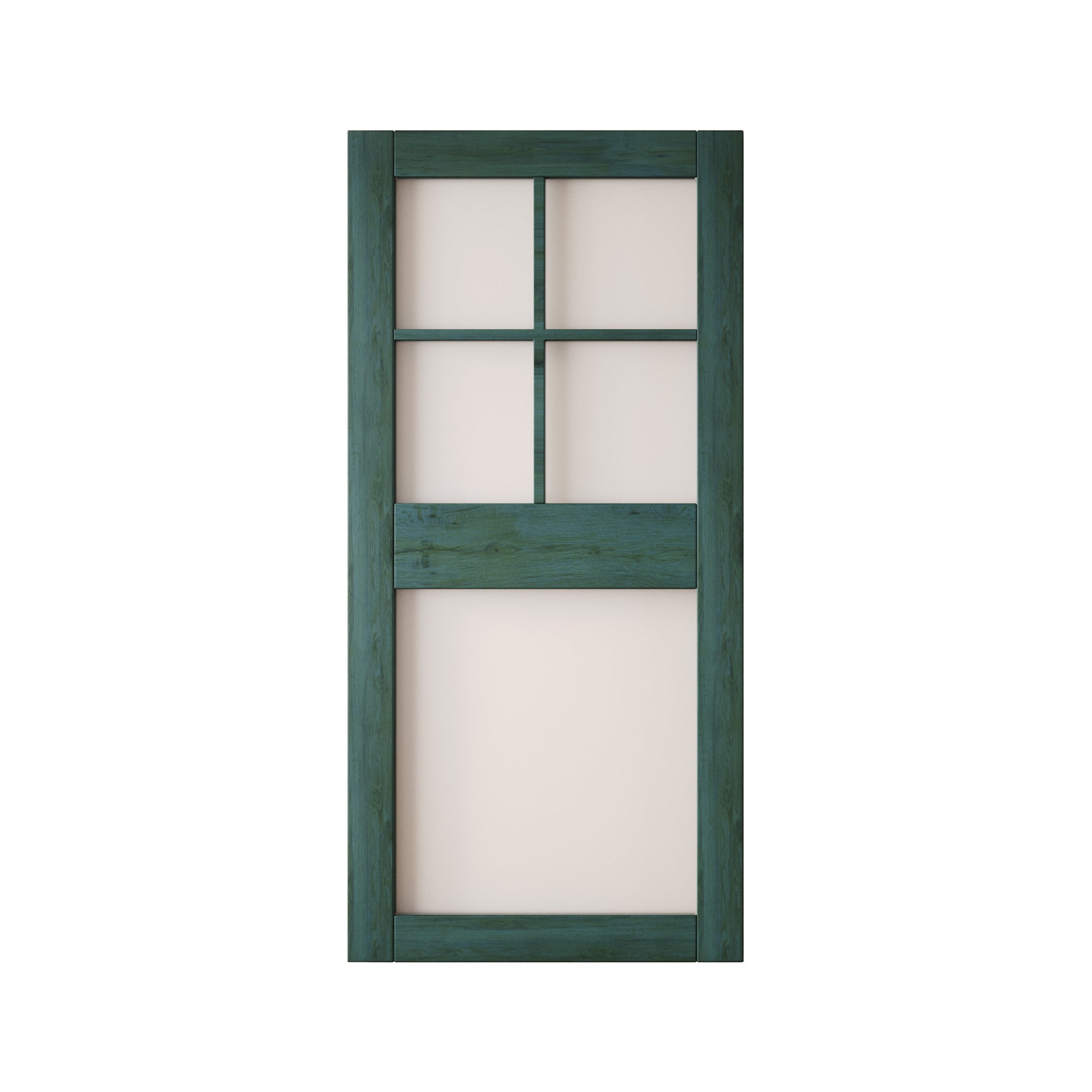 84" Height Royal Pine 5-Lite Frosted Glass Unassembled & Finished Pine Wood Barn Door (Interior Use Only)