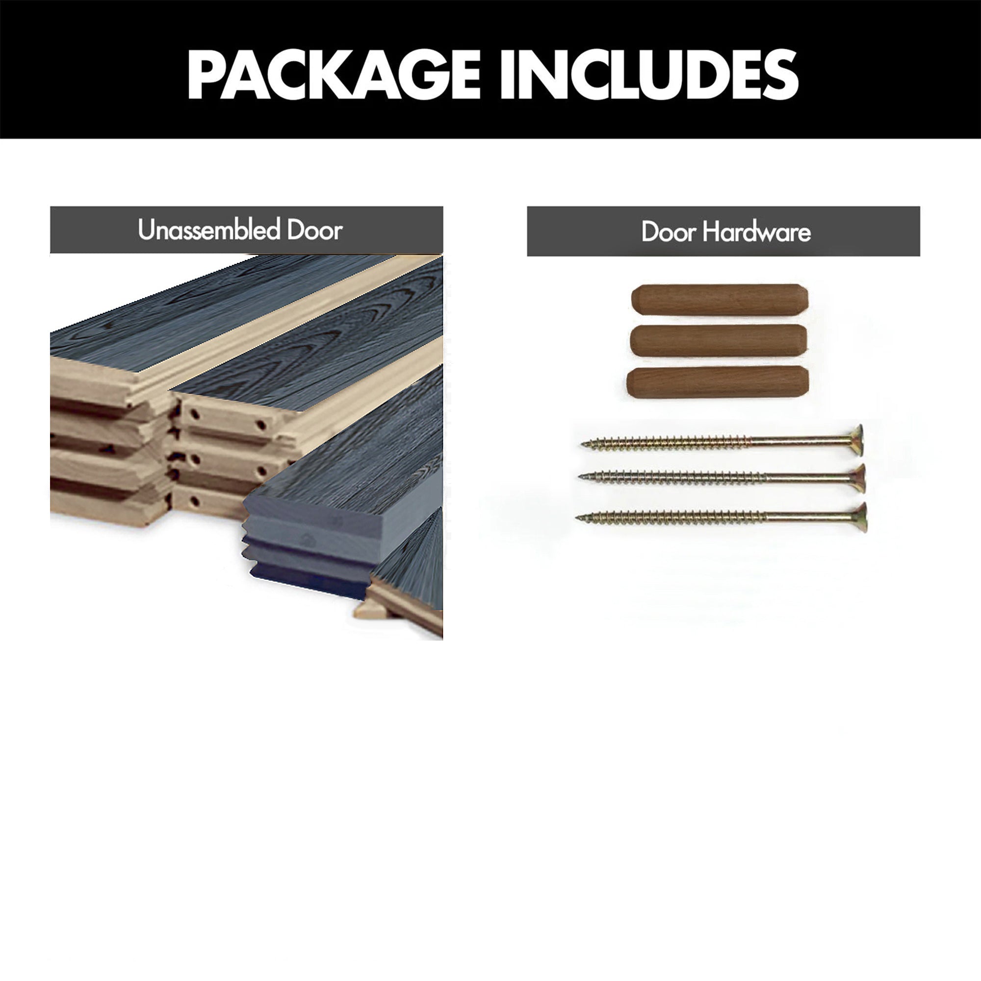 84" Height Navy Half Lite Chalkboard Unassembled & Finished Pine Wood Barn Door (Interior Use Only)