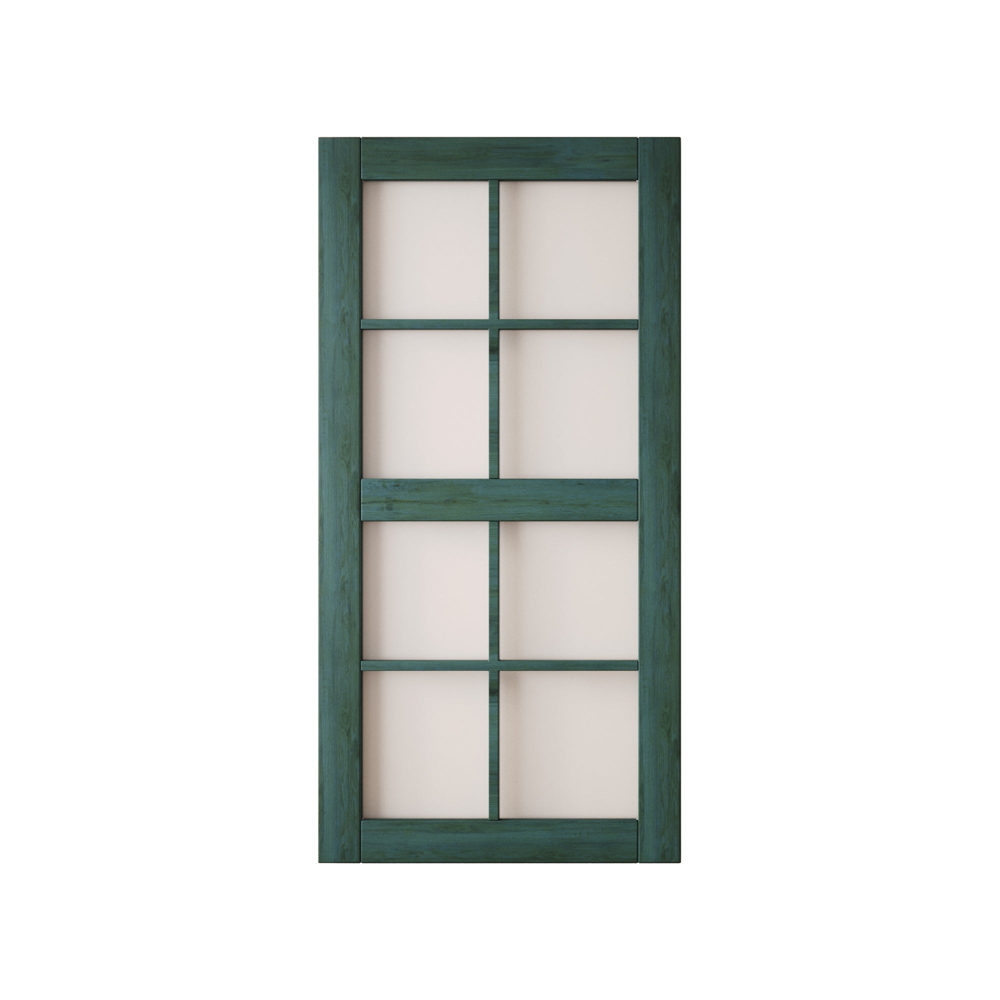 80" Height Royal Pine 8-Lite Frosted Glass Unassembled & Finished Pine Wood Barn Door (Interior Use Only)