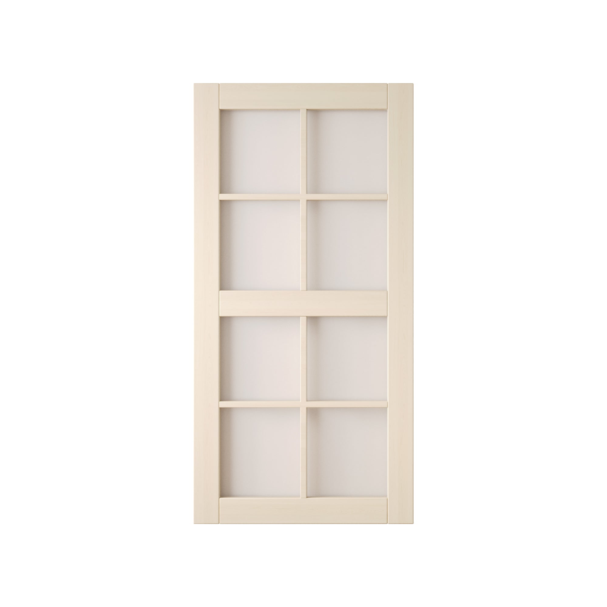 80" Height Tinsmith Gray 8-Lite Frosted Glass Unassembled & Finished Pine Wood Barn Door (Interior Use Only)