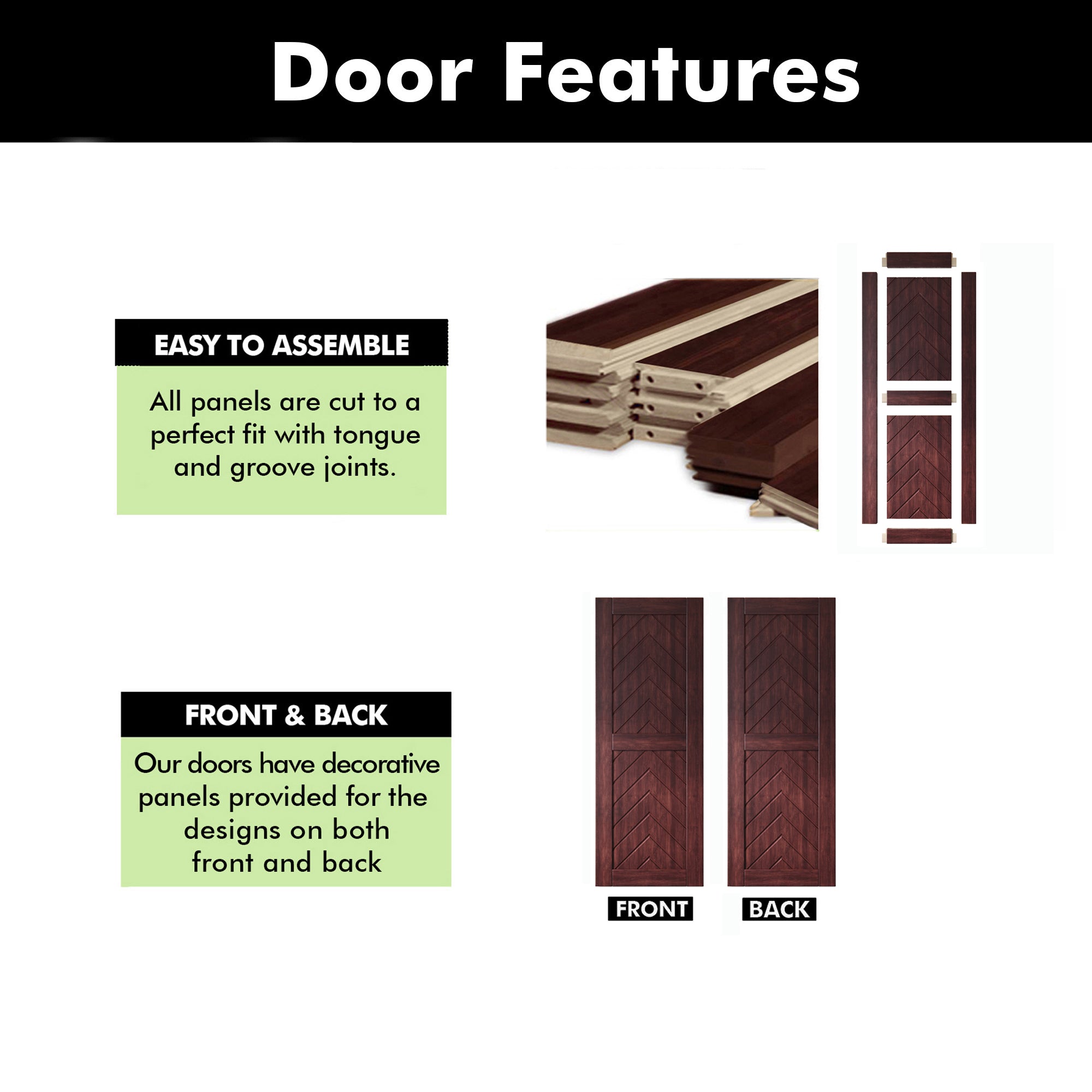 pine wood barn door red