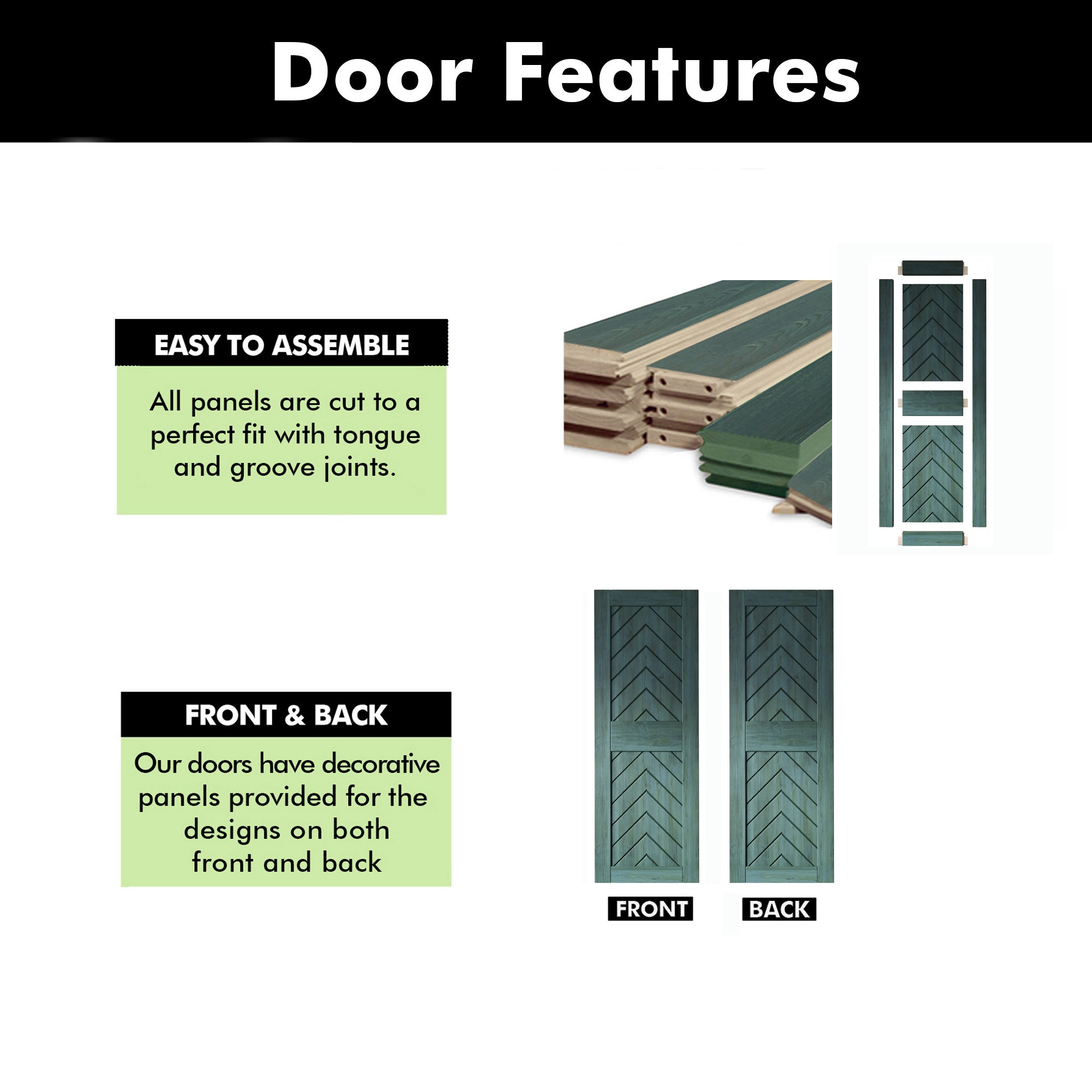 fishbone pine wood barn door