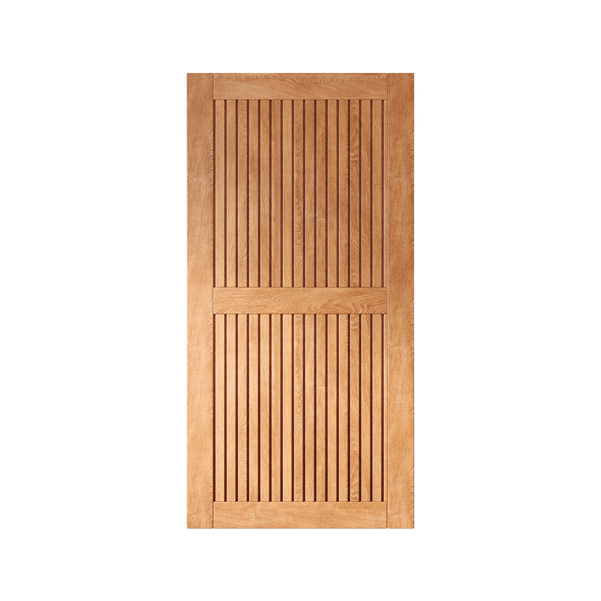 80" Height Early American Vertical Stripe Design Unassembled & Finished Pine Wood Barn Door (Interior Use Only)