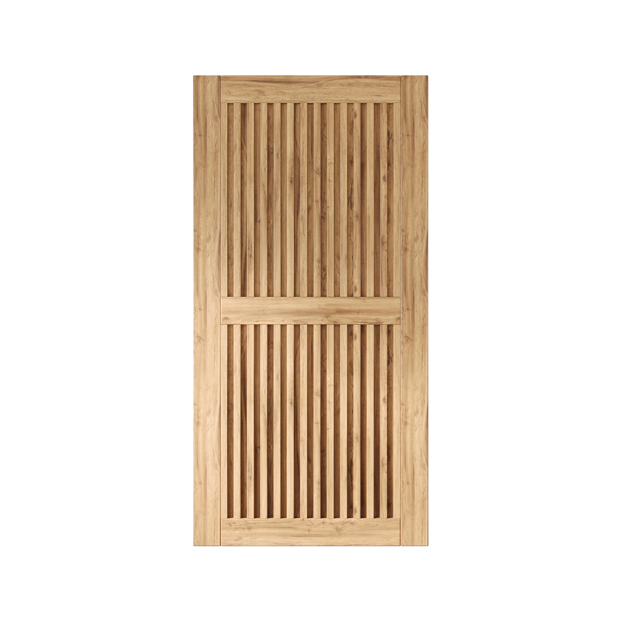 80" Height Vertical Stripe Design Unassembled & Unfinished Pine Wood Barn Door (Interior Use Only)