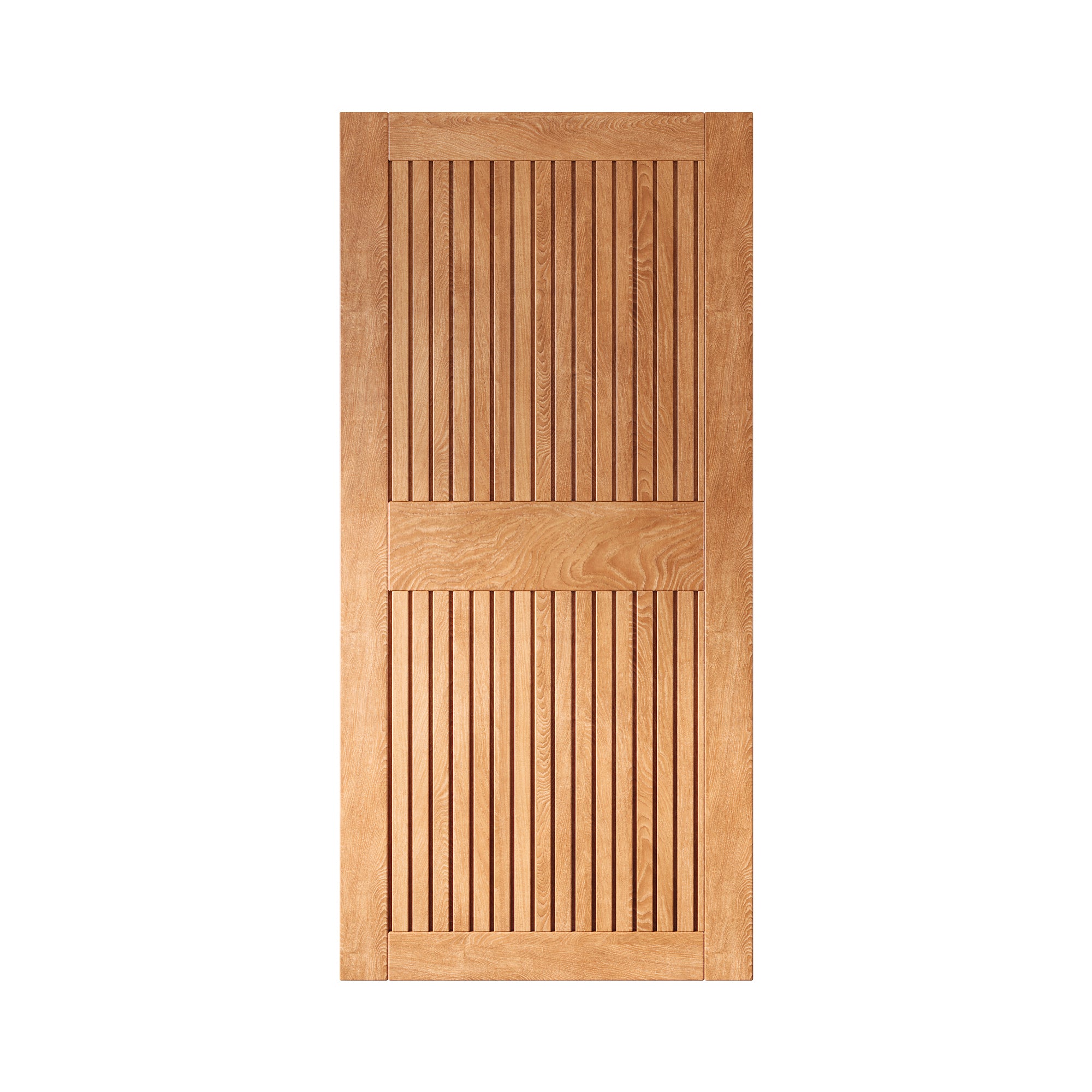 84" Height Early American Vertical Stripe Design Unassembled & Finished Pine Wood Barn Door (Interior Use Only)