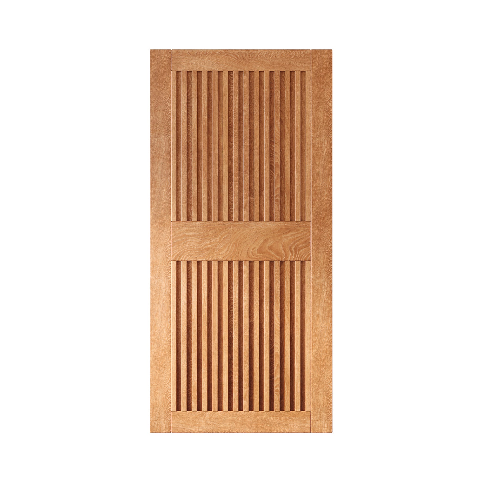 84" Height Early American Vertical Stripe Design Unassembled & Finished Pine Wood Barn Door (Interior Use Only)