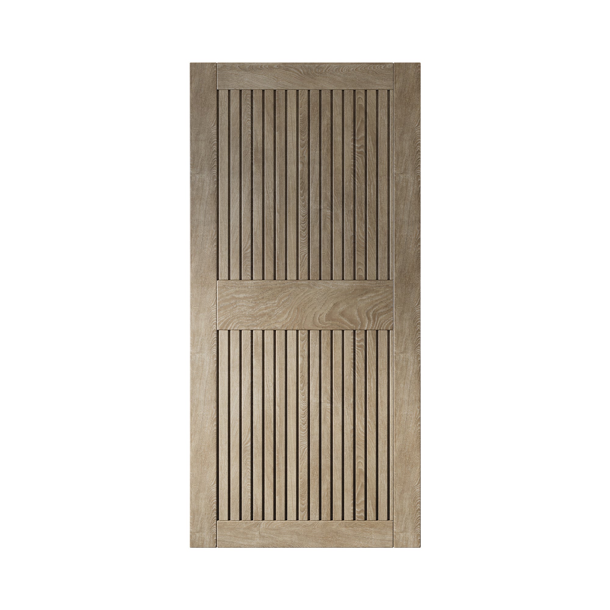 84" Height Classic Gray Vertical Stripe Design Unassembled & Finished Pine Wood Barn Door (Interior Use Only)