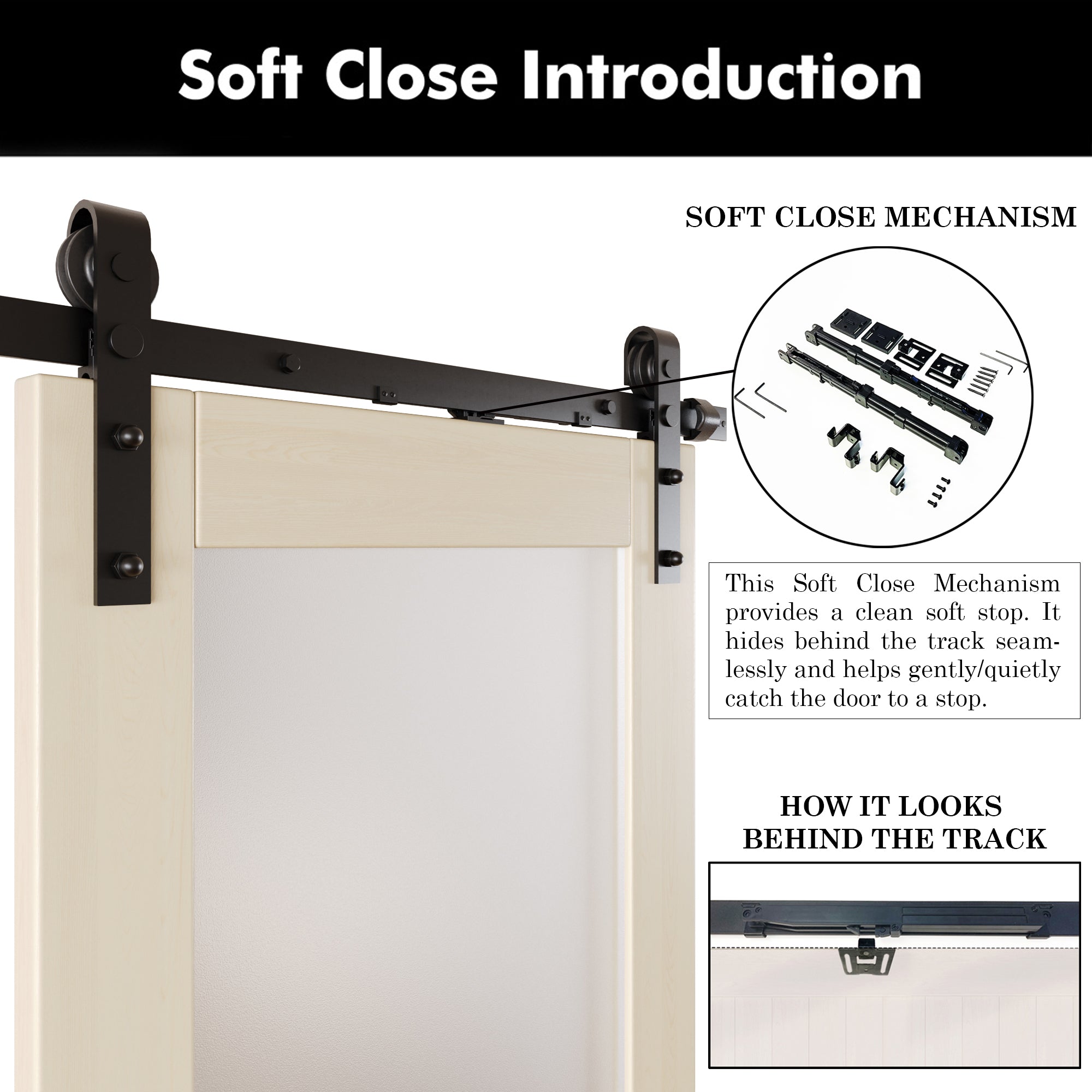 84" Height Tinsmith Gray 2-Lite Frosted Glass Unassembled & Finished Pine Wood Barn Door with Non-Bypass Installation Hardware Kit (Interior Use Only)