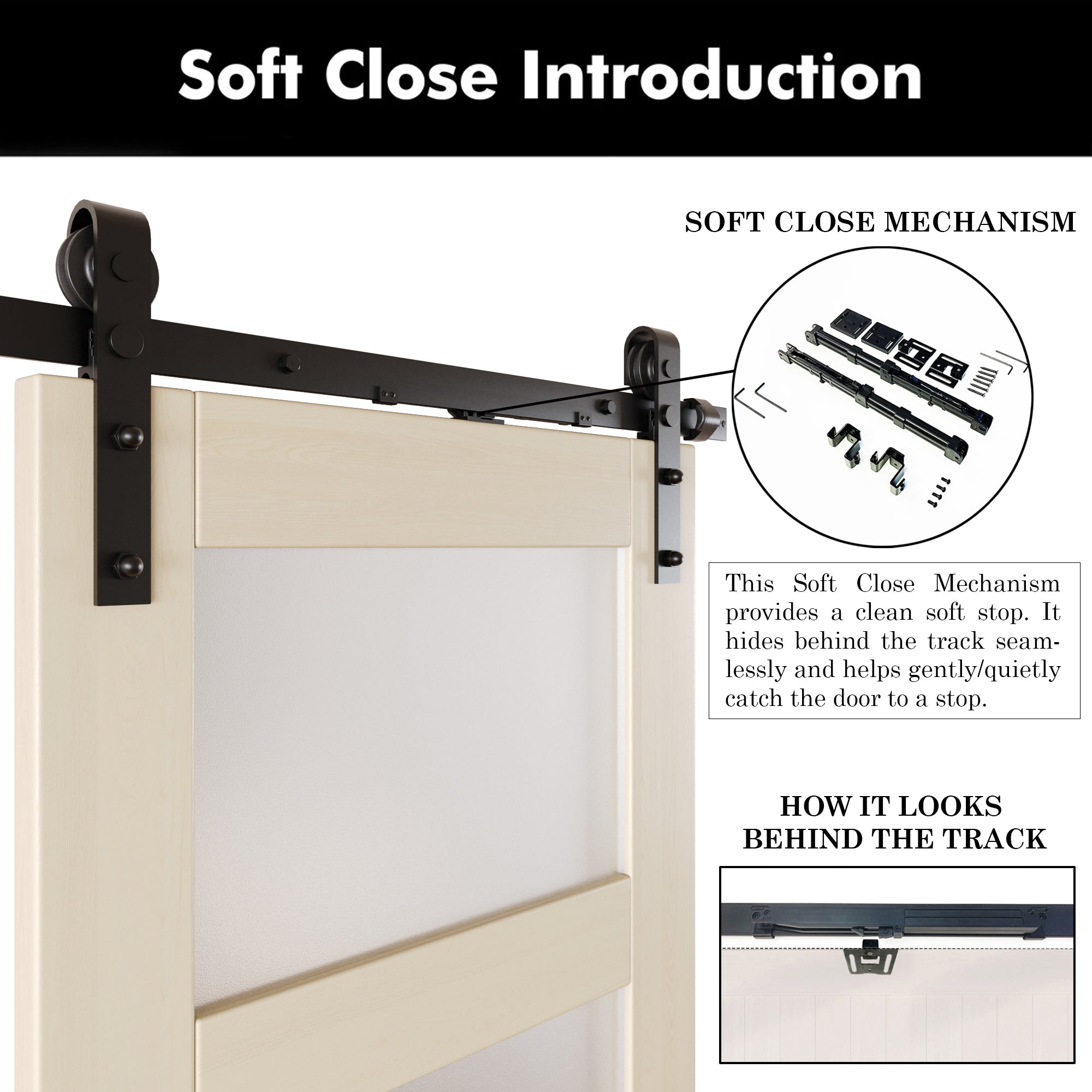 84" Height Tinsmith Gray 4-Lite Frosted Glass Double Unassembled & Finished Pine Wood Barn Doors with Non-Bypass Installation Hardware Kit (Interior Use Only)