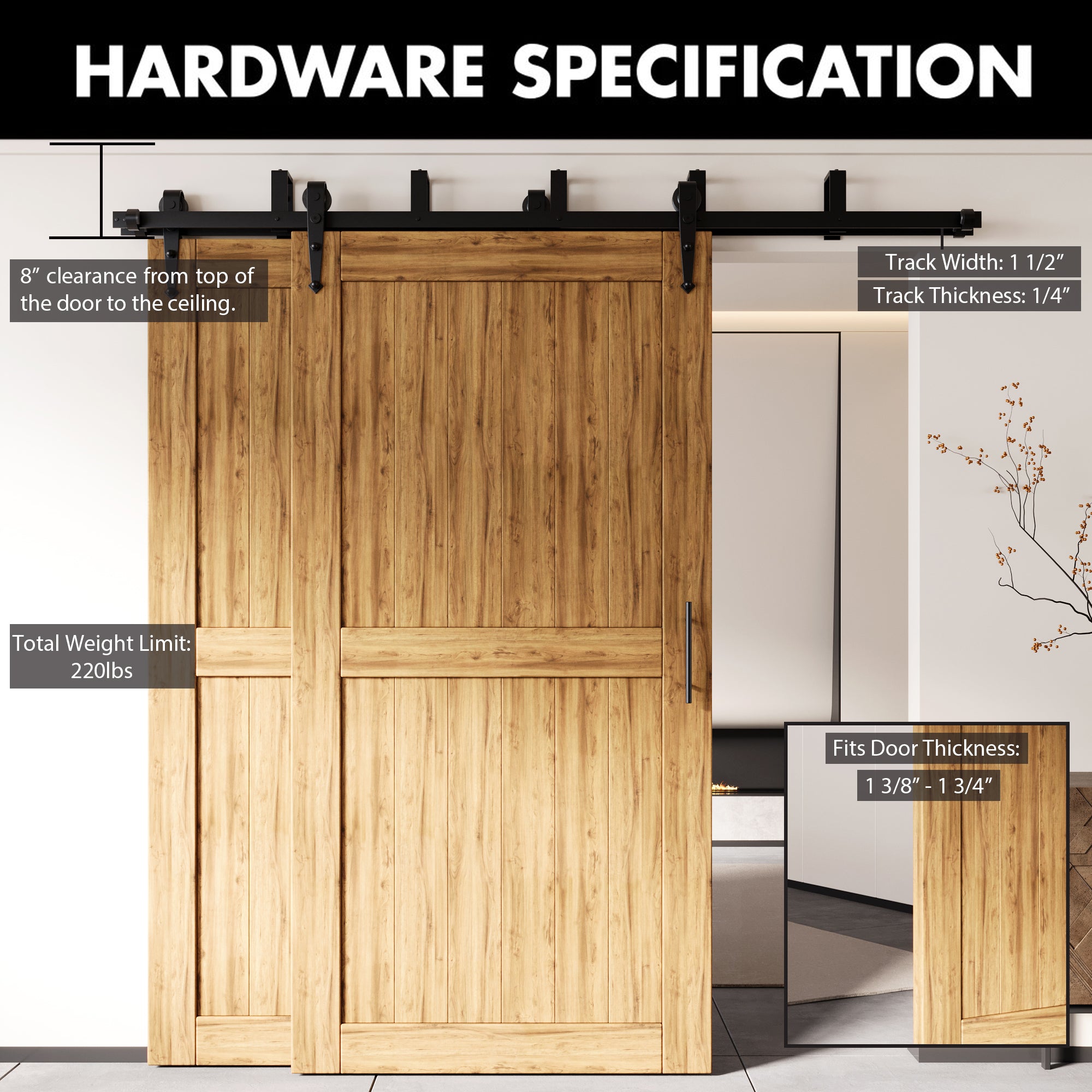 sliding barn door kit arrow