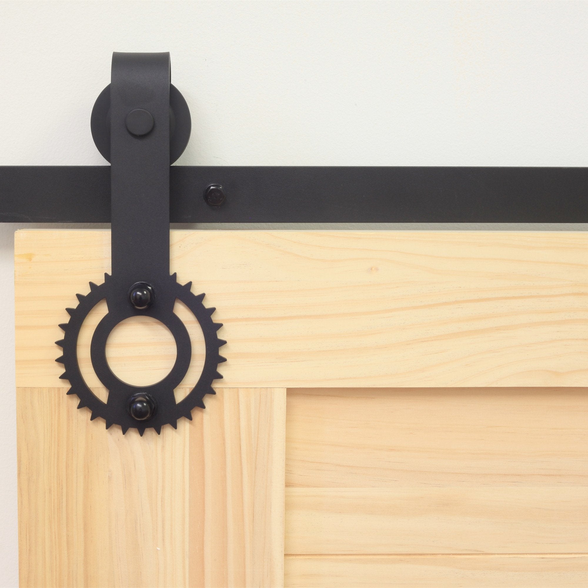 sliding barn door hardware kit - gear design roller