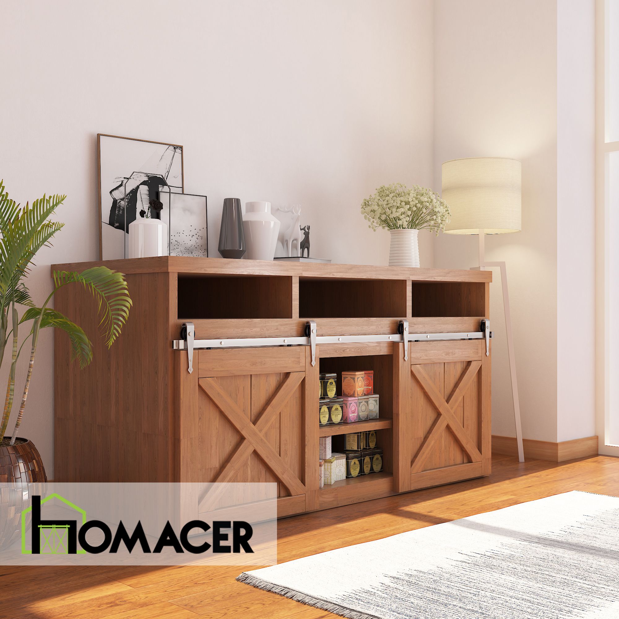 barn door tracks hardware kit for cabinets