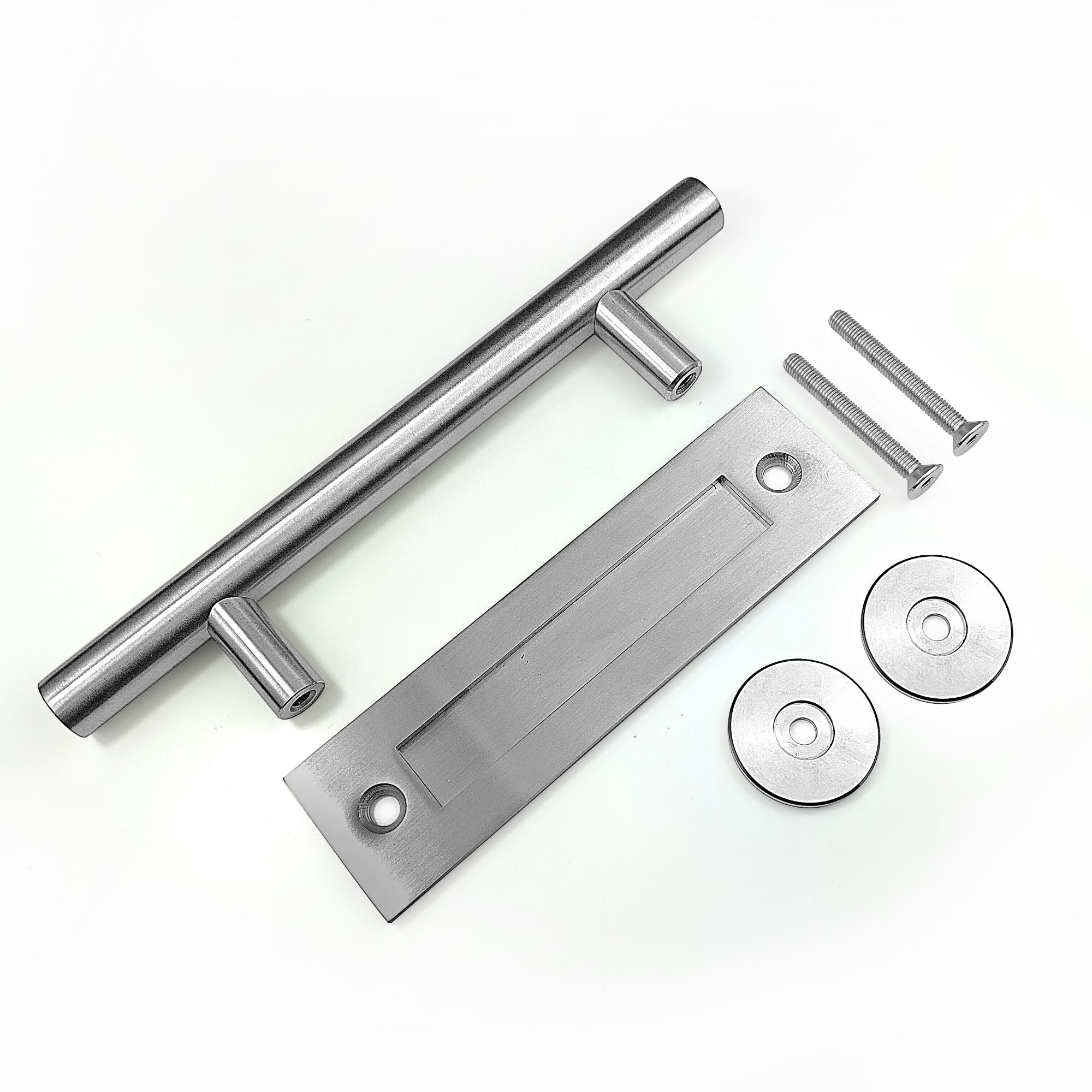 homacer sliding barn door Brushed Nickel Stainless Steel Door Handle Design#10 parts