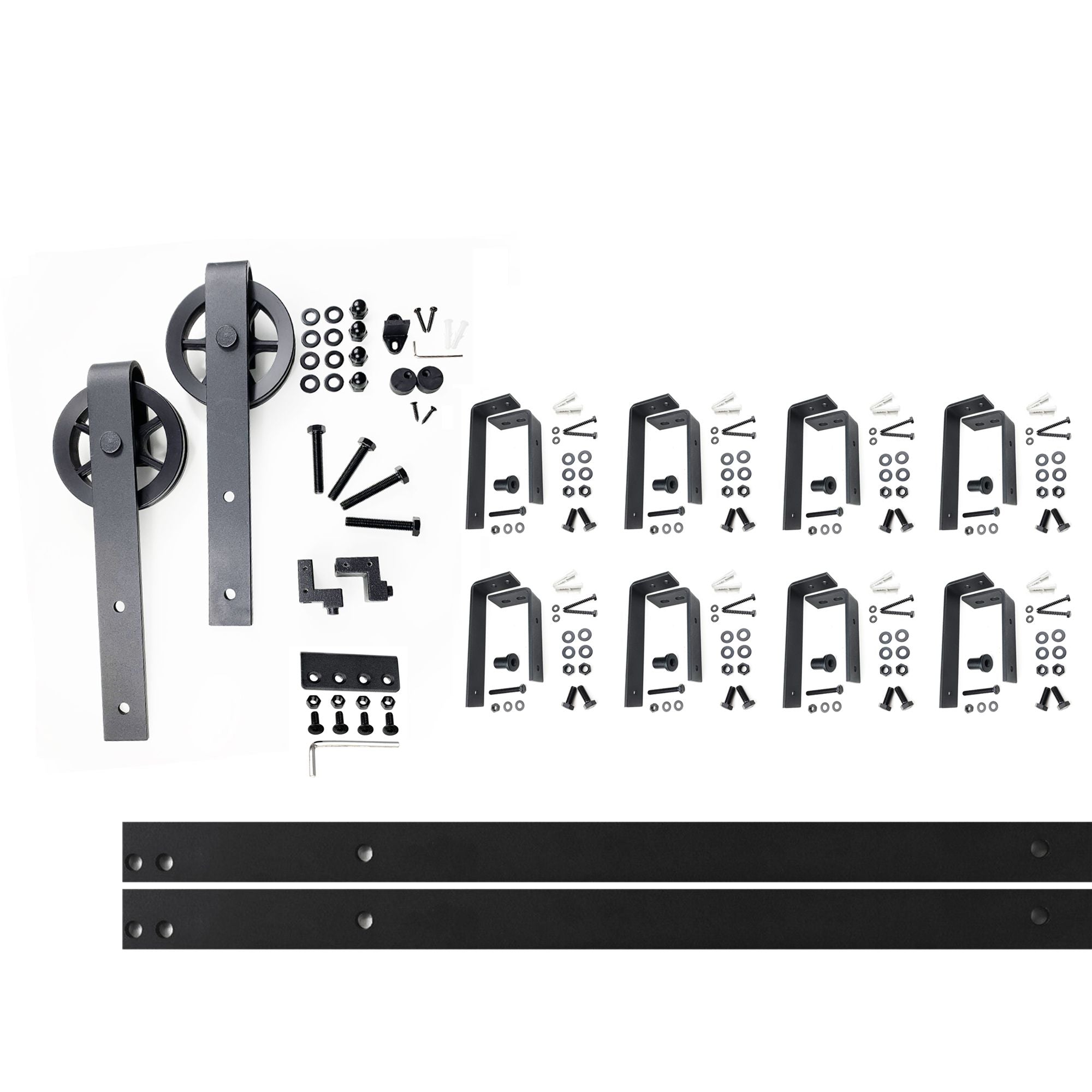 Diagram showing the process of converting a single track bypass into a double track U-shape bypass with a spoke wheel design 8 brackets