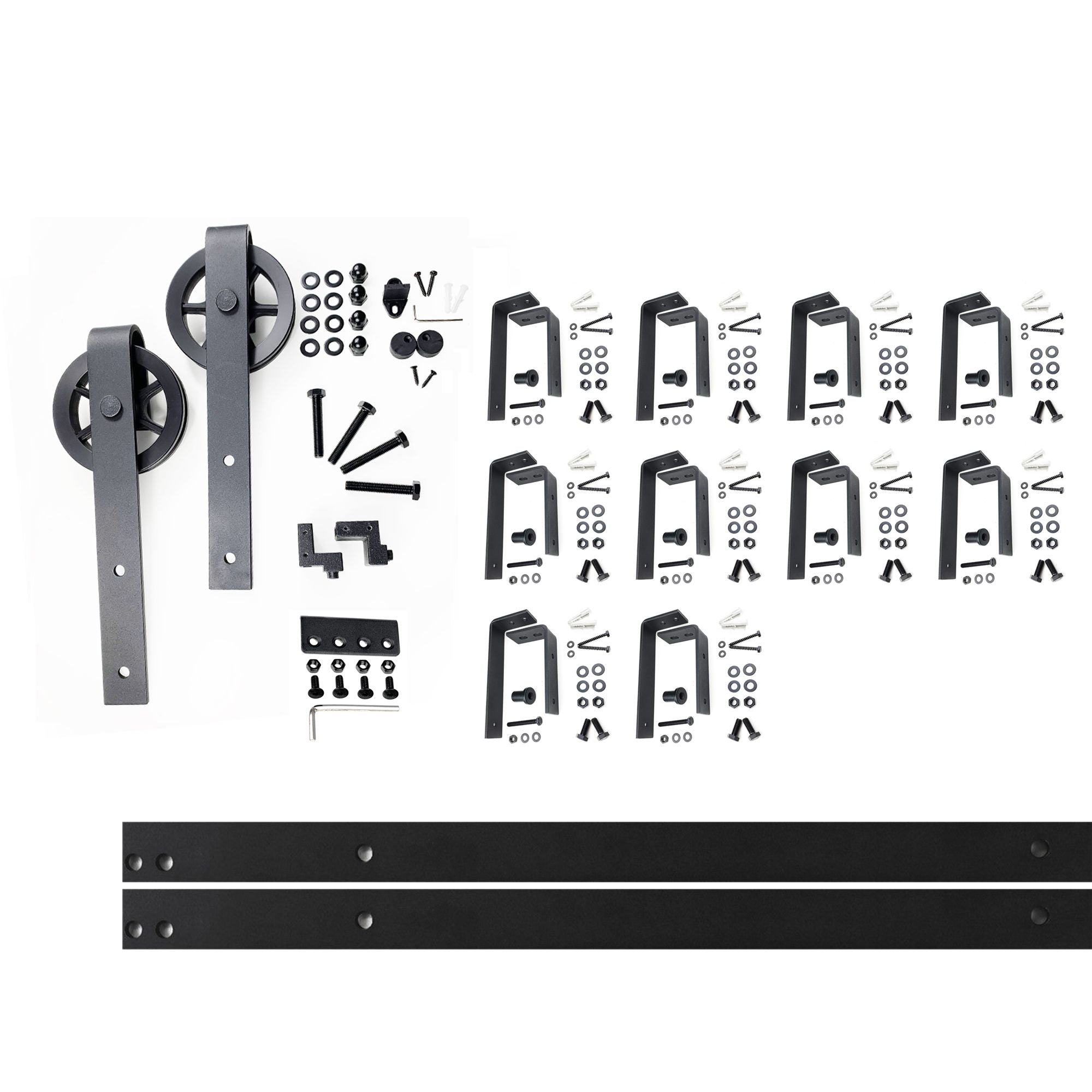 Diagram showing the process of converting a single track bypass into a double track U-shape bypass with a spoke wheel design 10 brackets