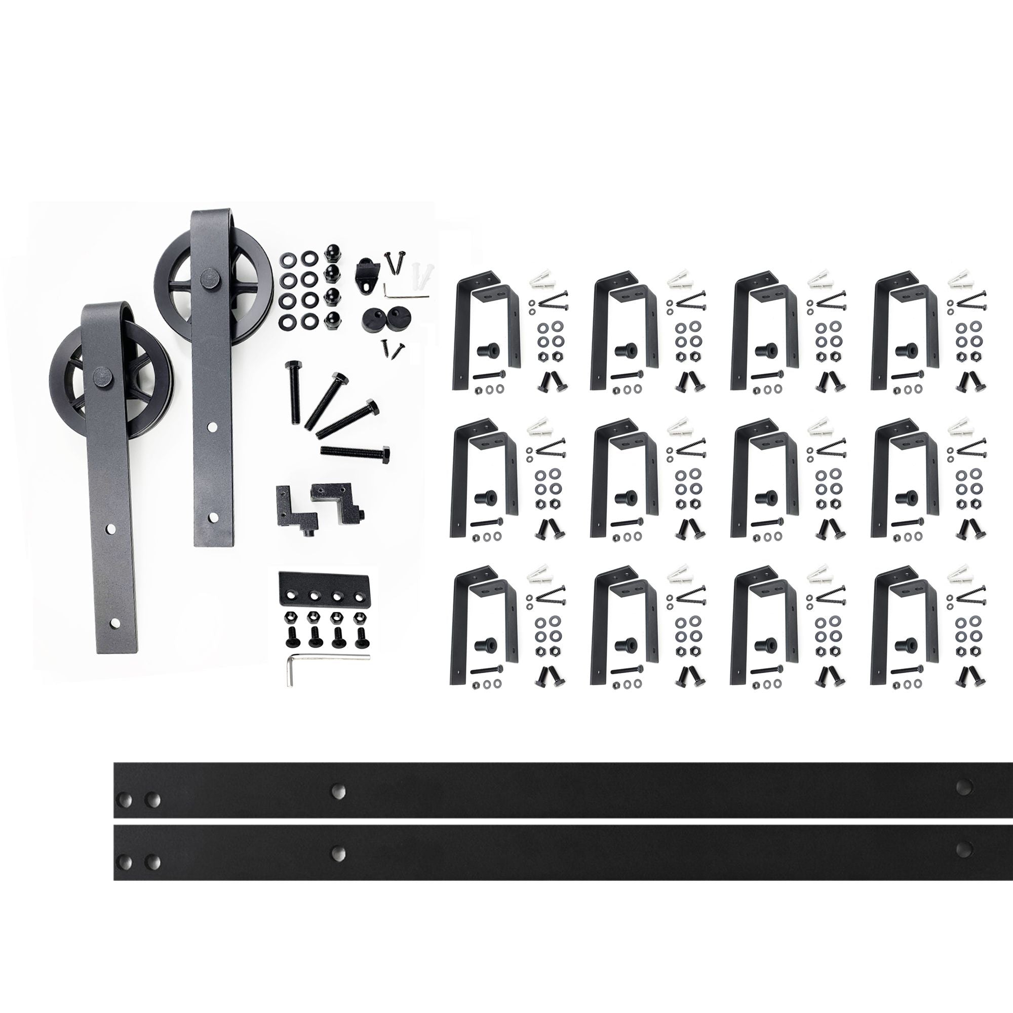 Diagram showing the process of converting a single track bypass into a double track U-shape bypass with a spoke wheel design 12 brackets