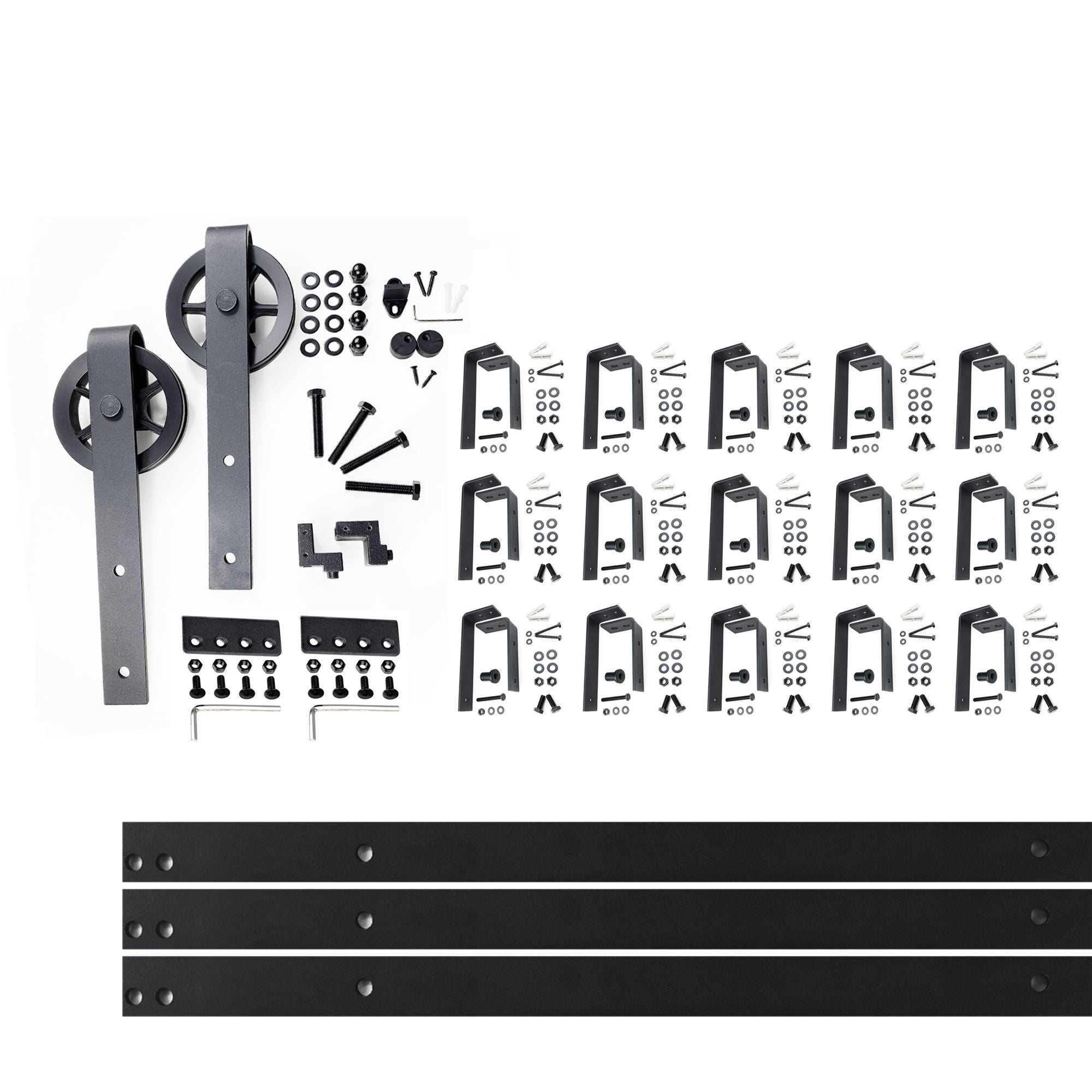 Diagram showing the process of converting a single track bypass into a double track U-shape bypass with a spoke wheel design 15 brackets