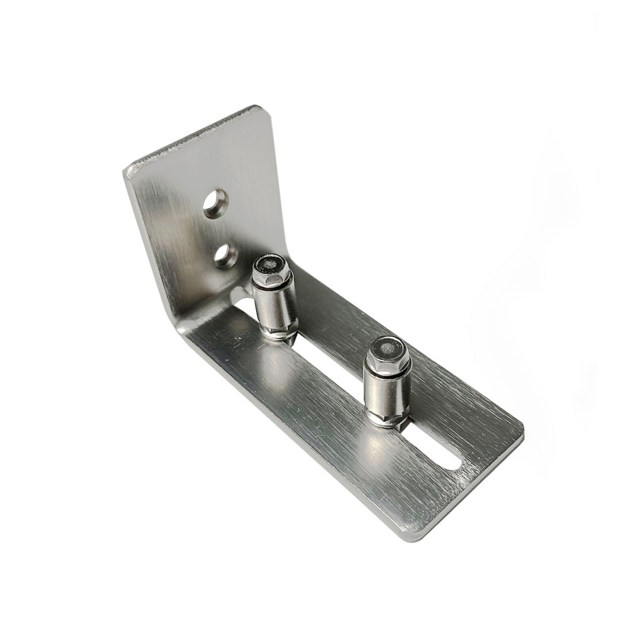 Homacer Sliding Barn Door Brushed Nickel Two Wheel Floor Guide