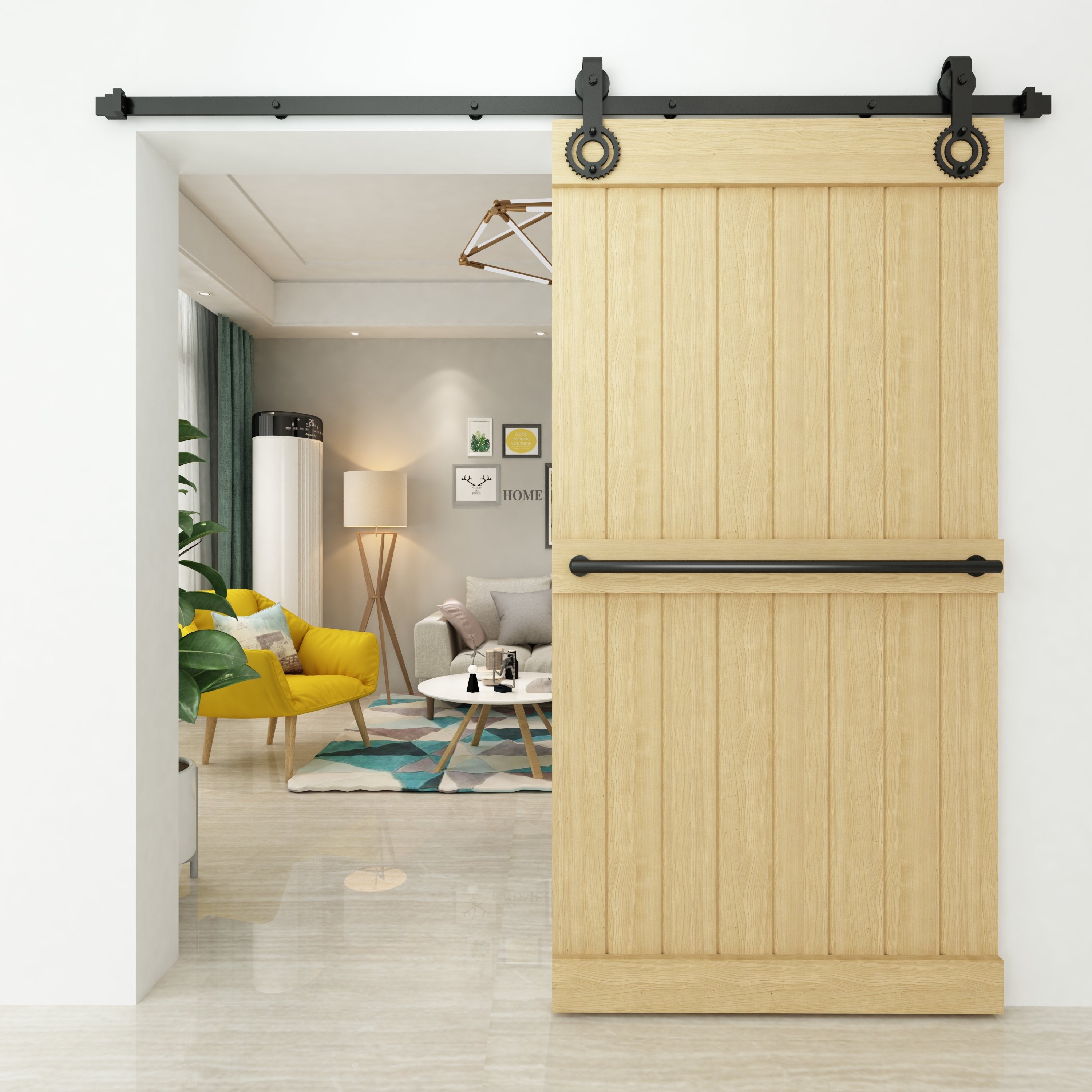 non-bypass sliding barn door kit - gear roller