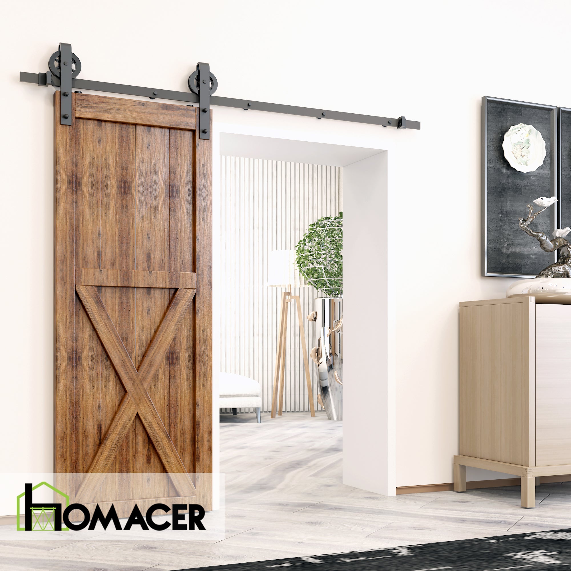 spoke wheel sliding barn door hardware
