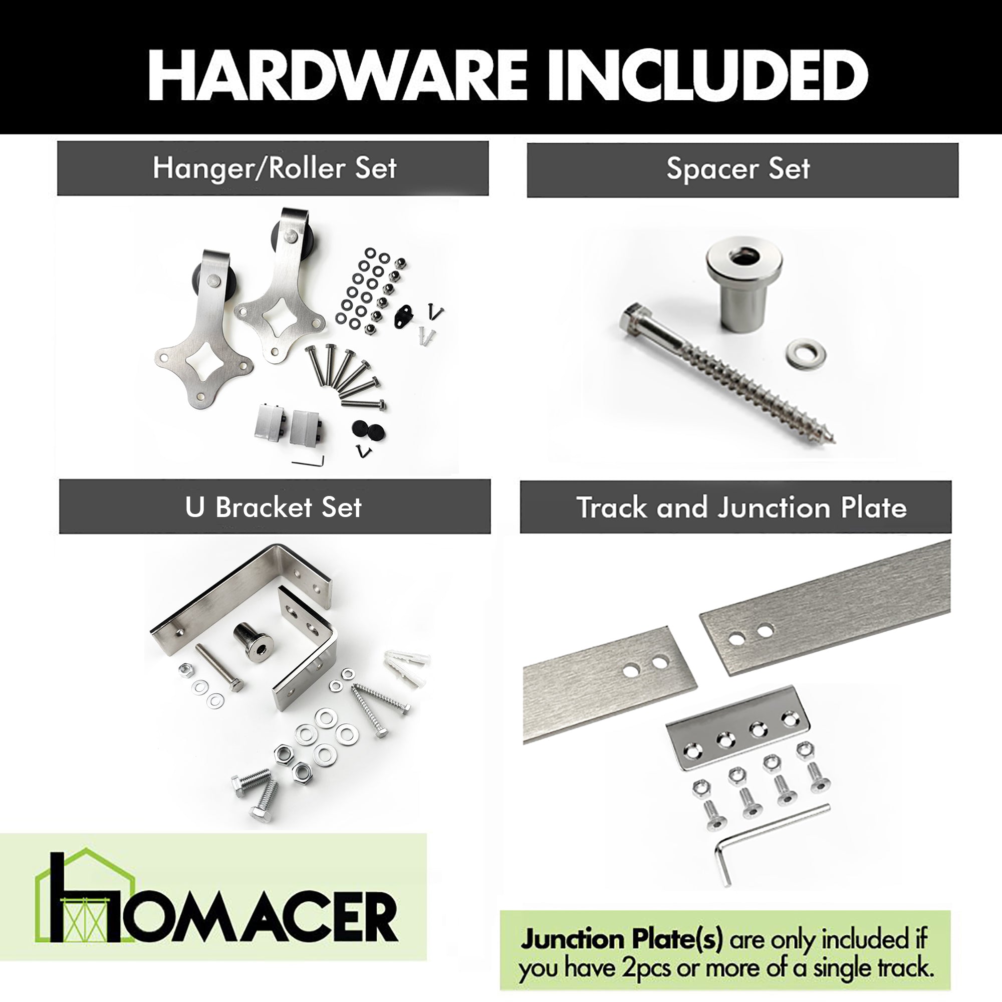 double track diamond sliding door kit