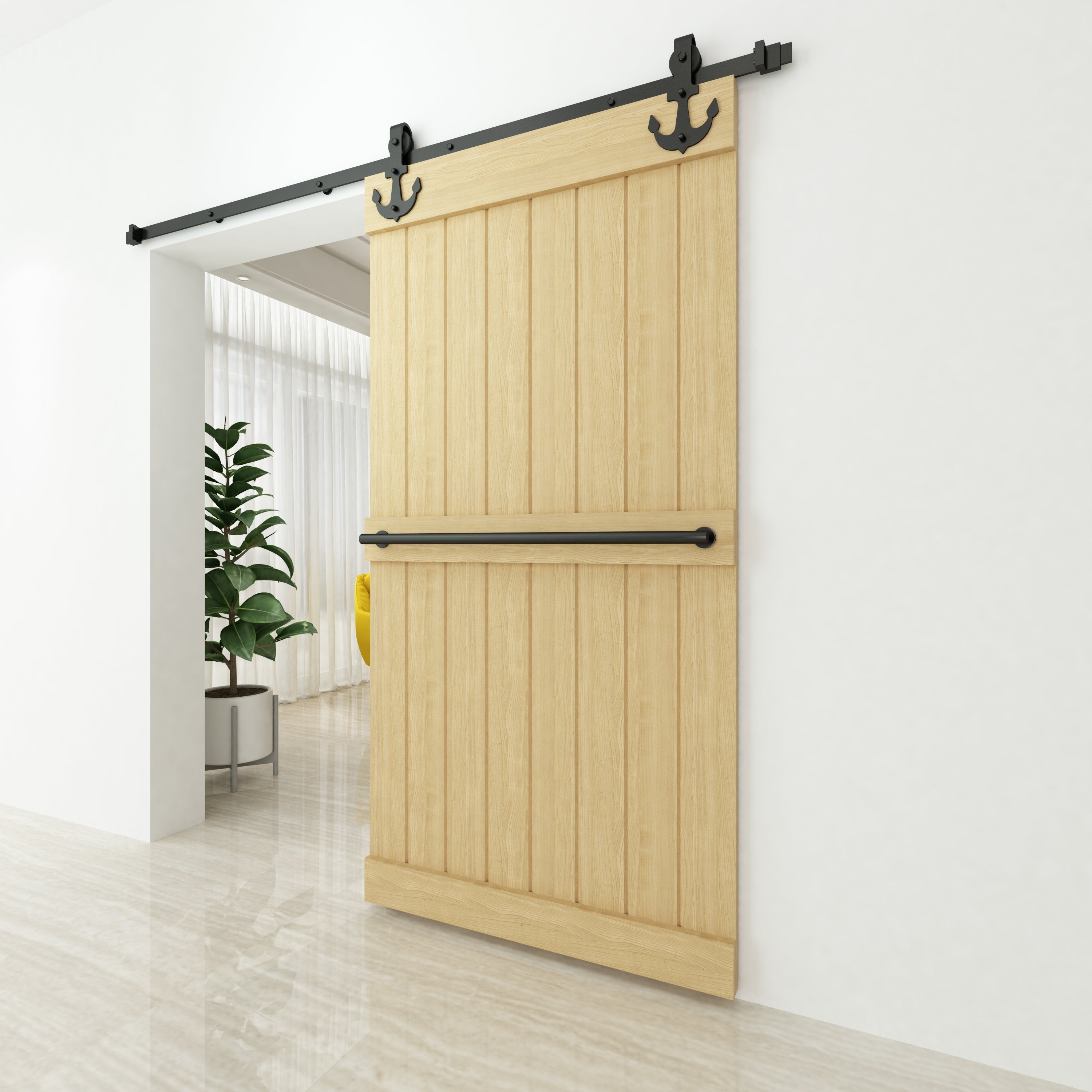 anchor design sliding barn door hardware kit