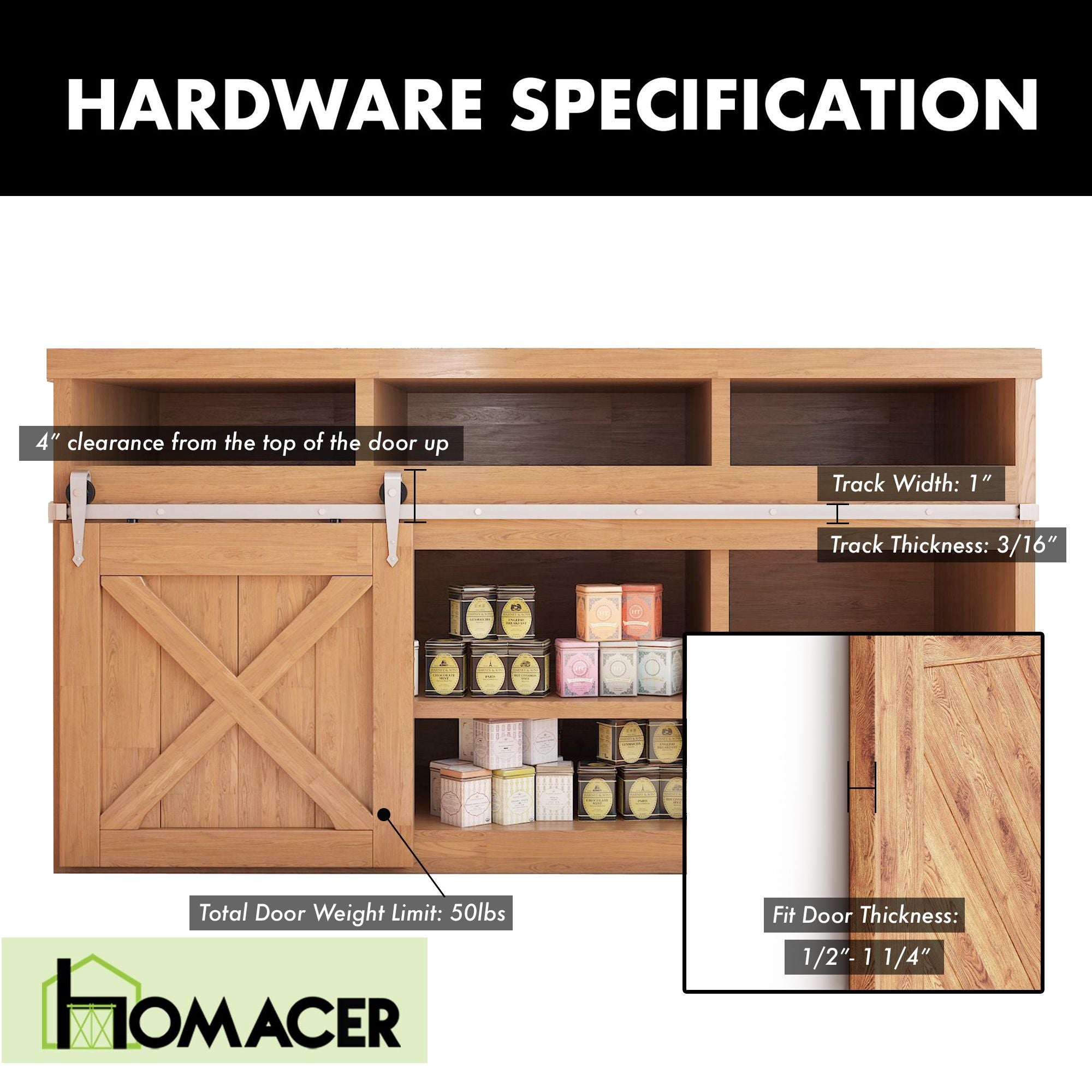 mini sliding barn door hardware kit for cabinets