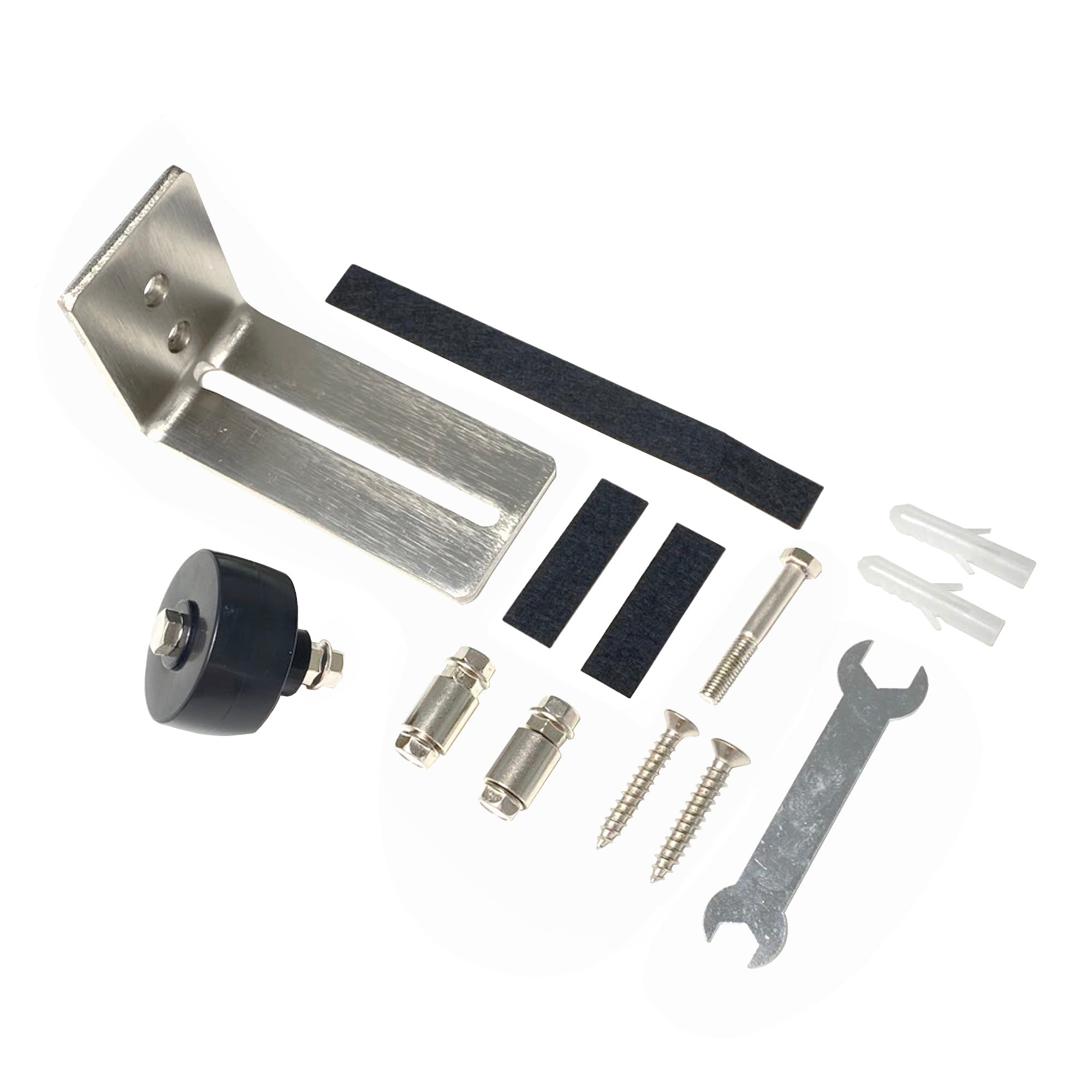 homacer Brushed Nickel Roller Floor Guide for sliding barn doors parts