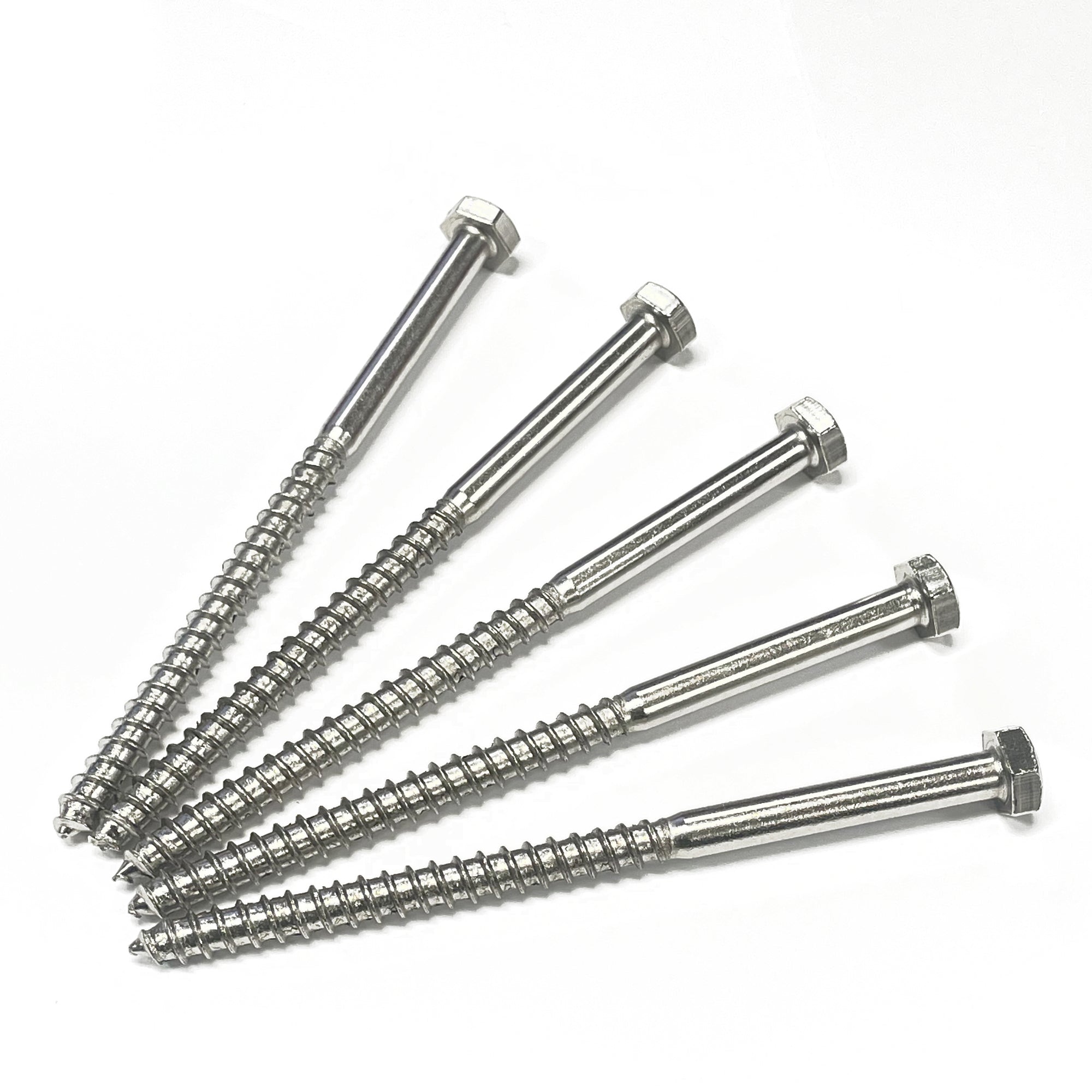 brushed nickel lag bolts