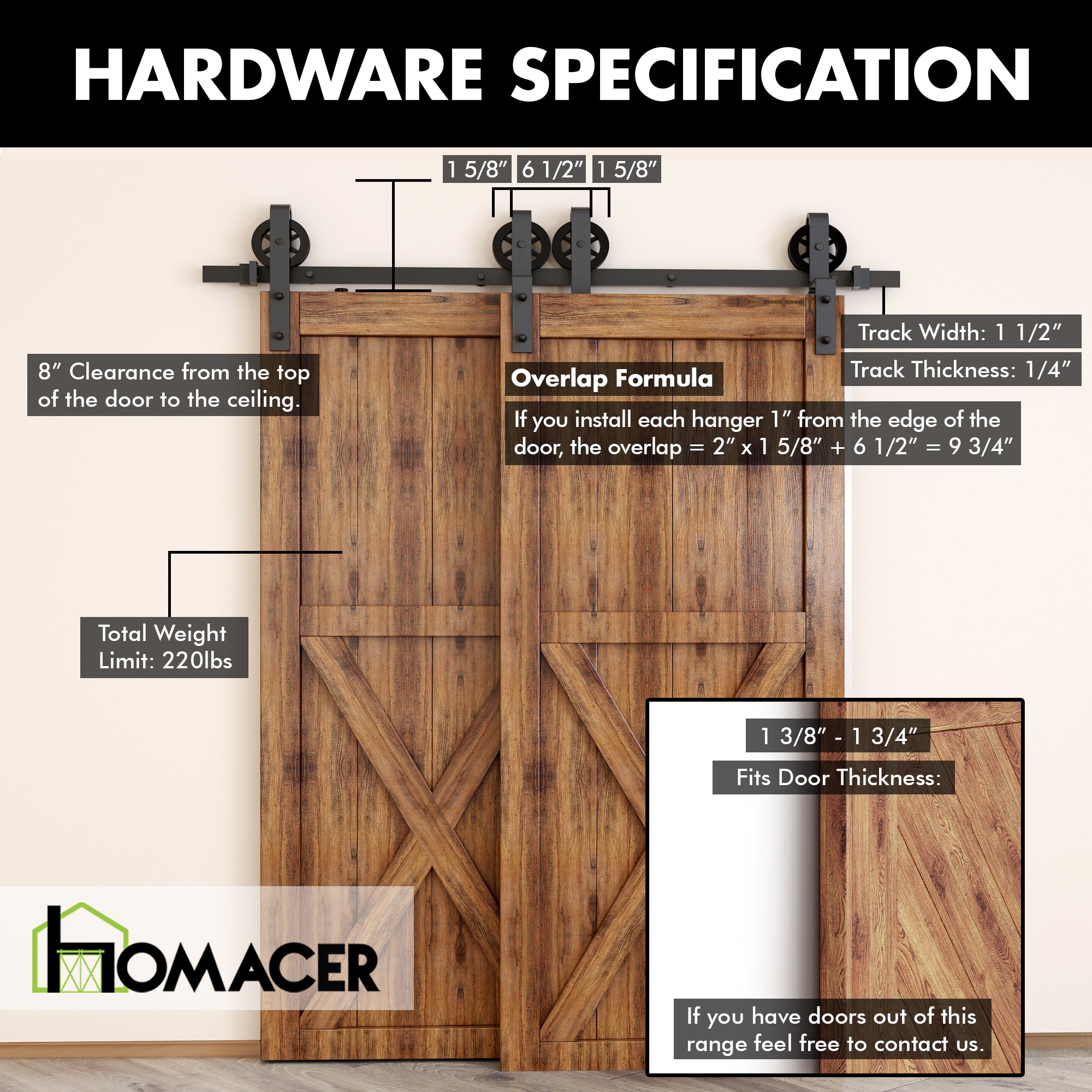homacer sliding room dividers